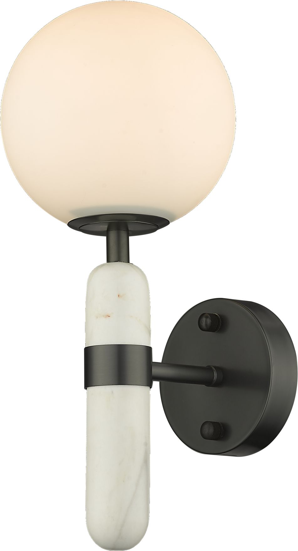 CosmoLight La Spezia kinkiet 1x40W biały/czarny W01350BK