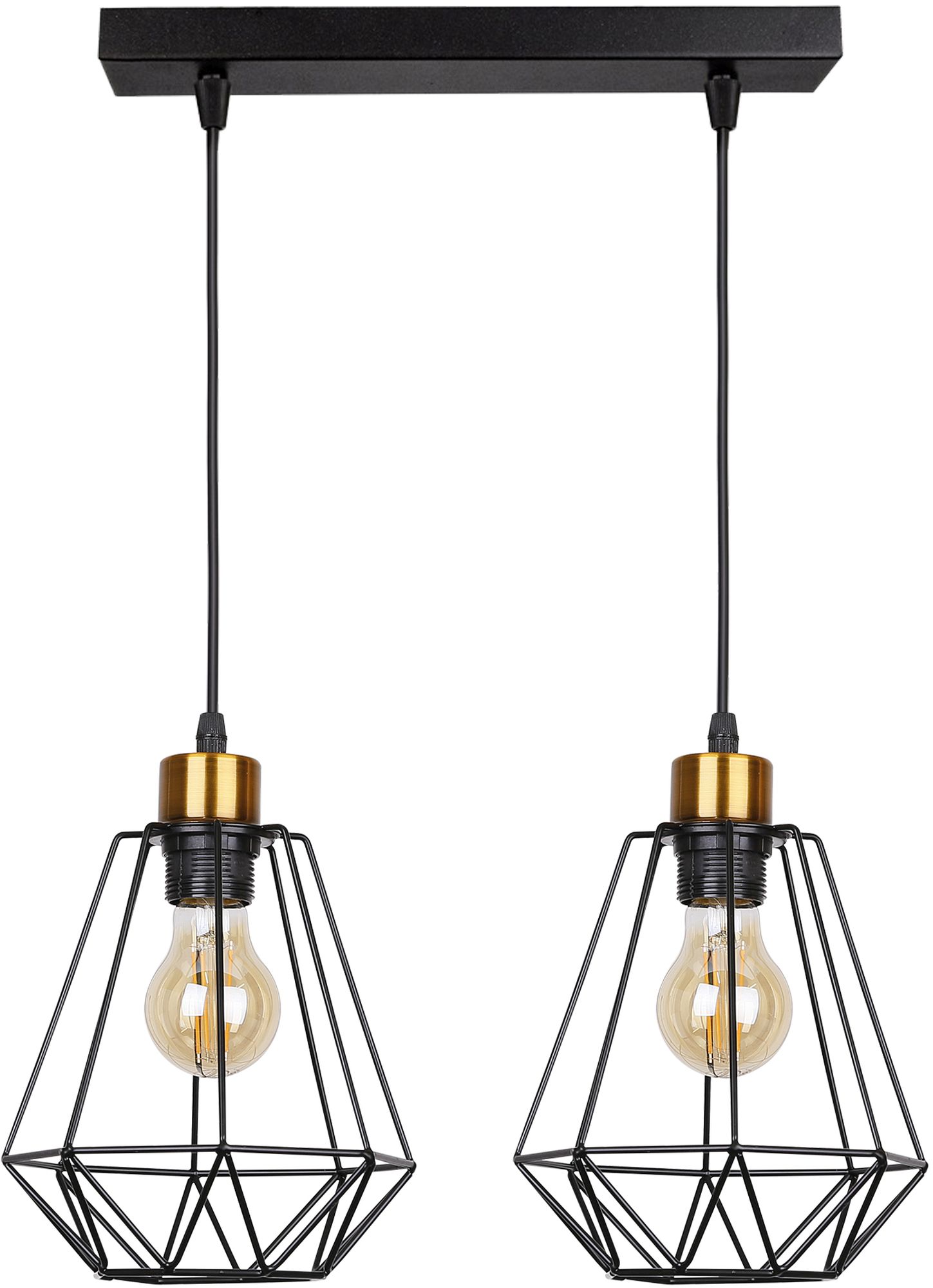 Candellux Primo lampa wisząca 2x60W czarny/patyna 32-00224