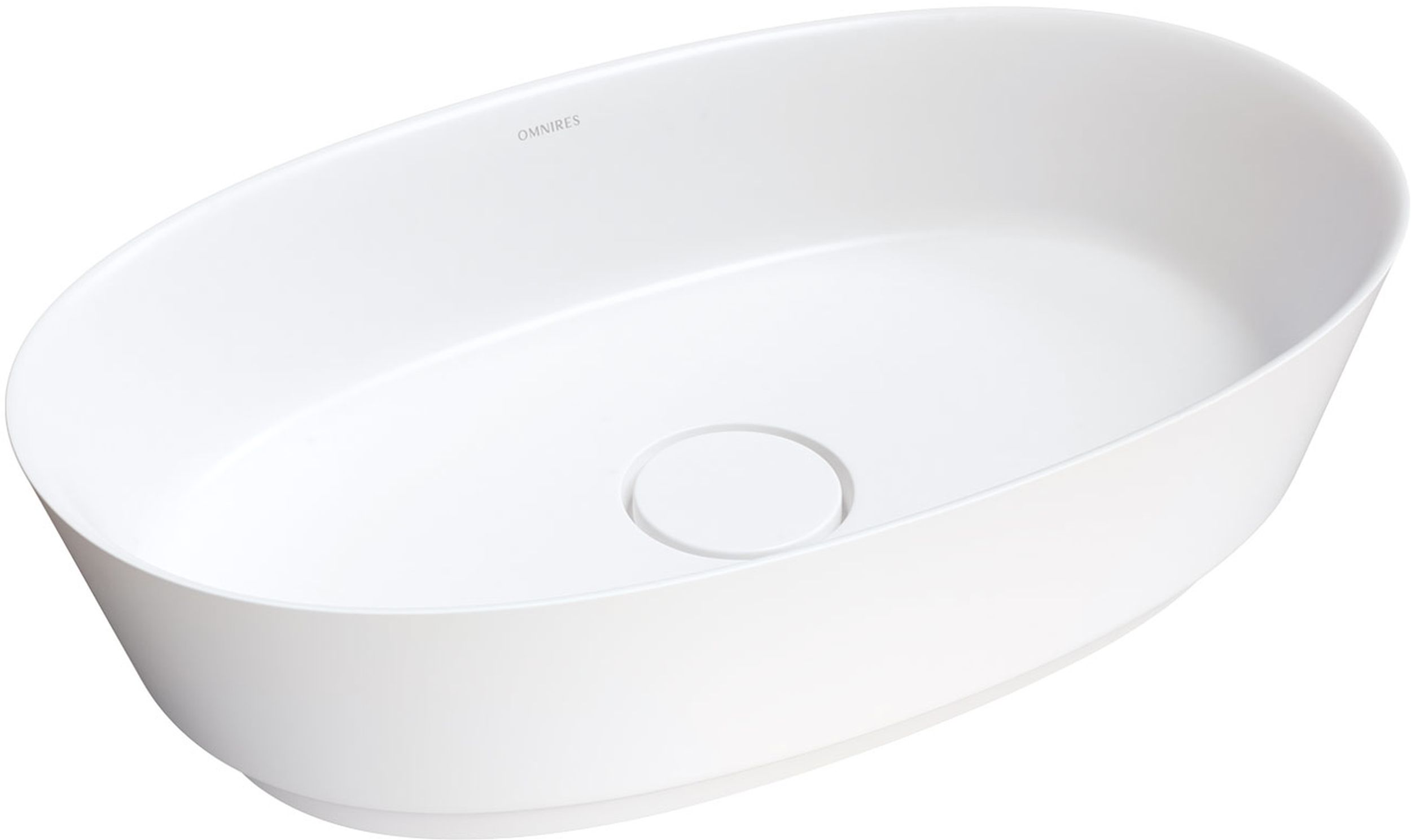 Omnires Neo M+ umywalka 60x38 cm owalna nablatowa biała NEOUNBM