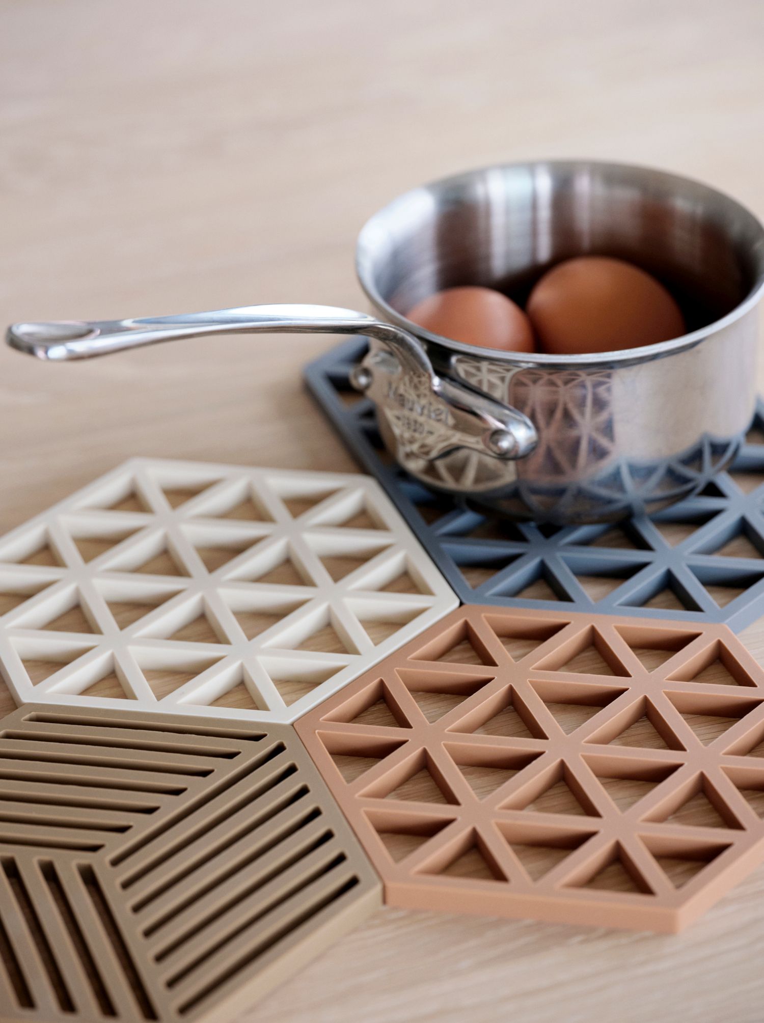 Zone Denmark Triangles podstawki kuchenne Rosema/Matc/Taupe 32708