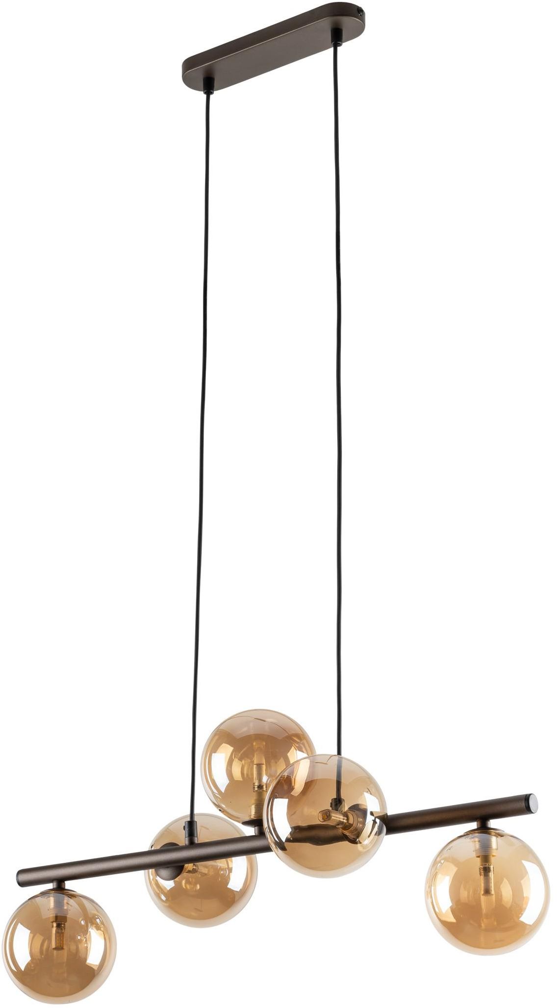 TK Lighting Estera lampa wisząca 5x6W brązowy/bursztynowy 6105 - Wysyłka w 24h