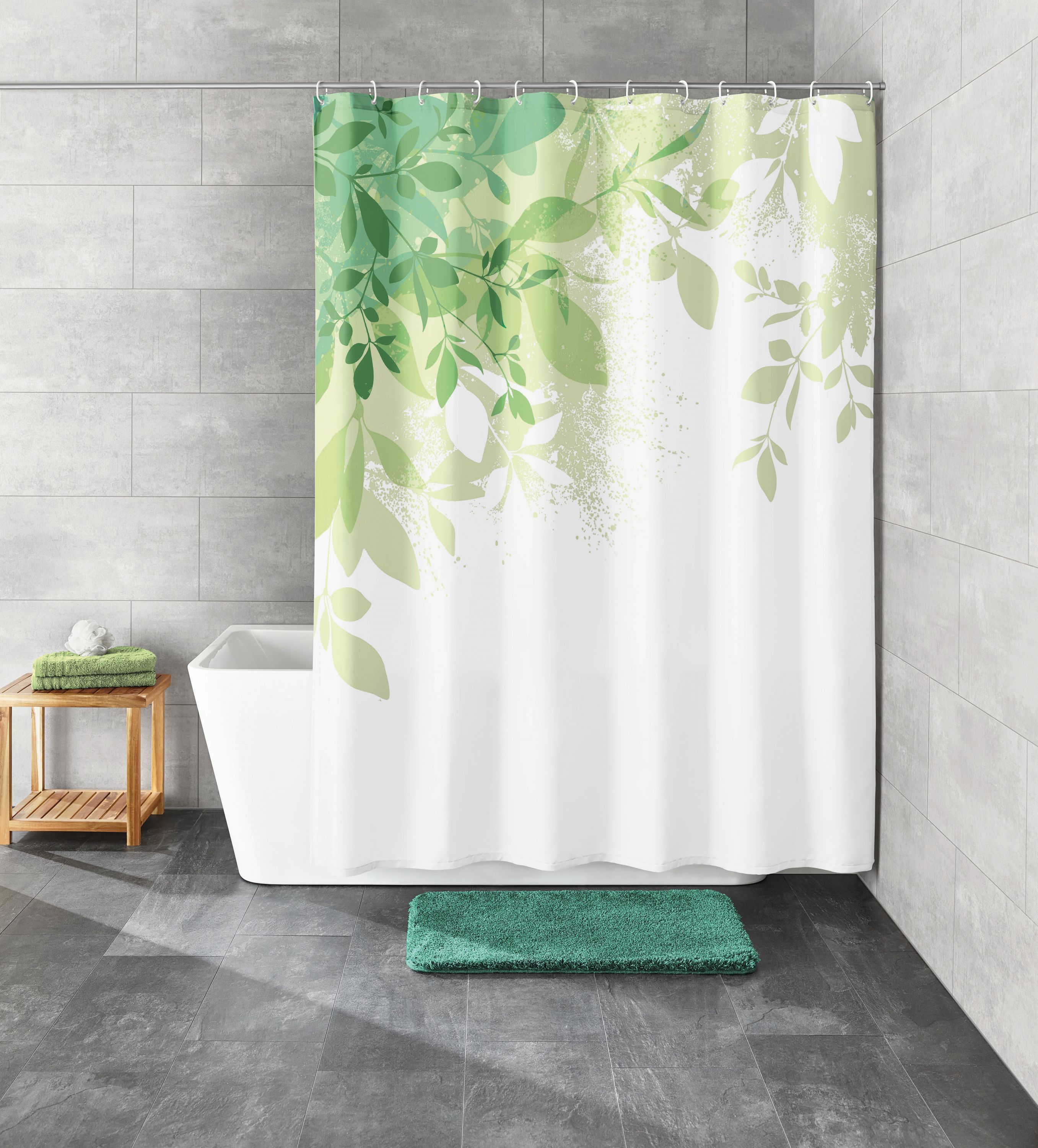 Kleine Wolke Floresta zasłona prysznicowa 120x200 wzór liście 5912600238