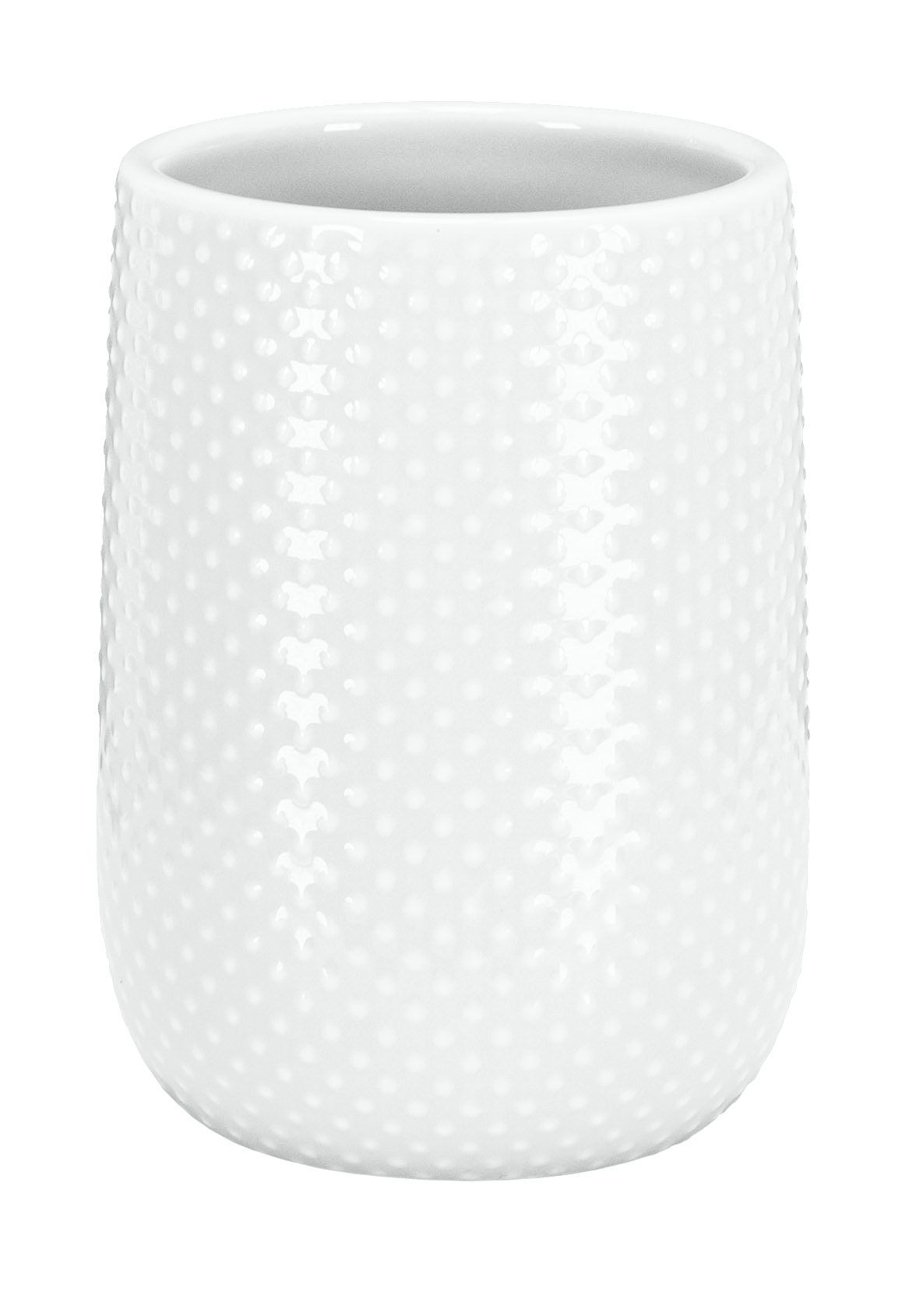 Kleine Wolke Dotty kubek na szczoteczki stojący biały 8030100852