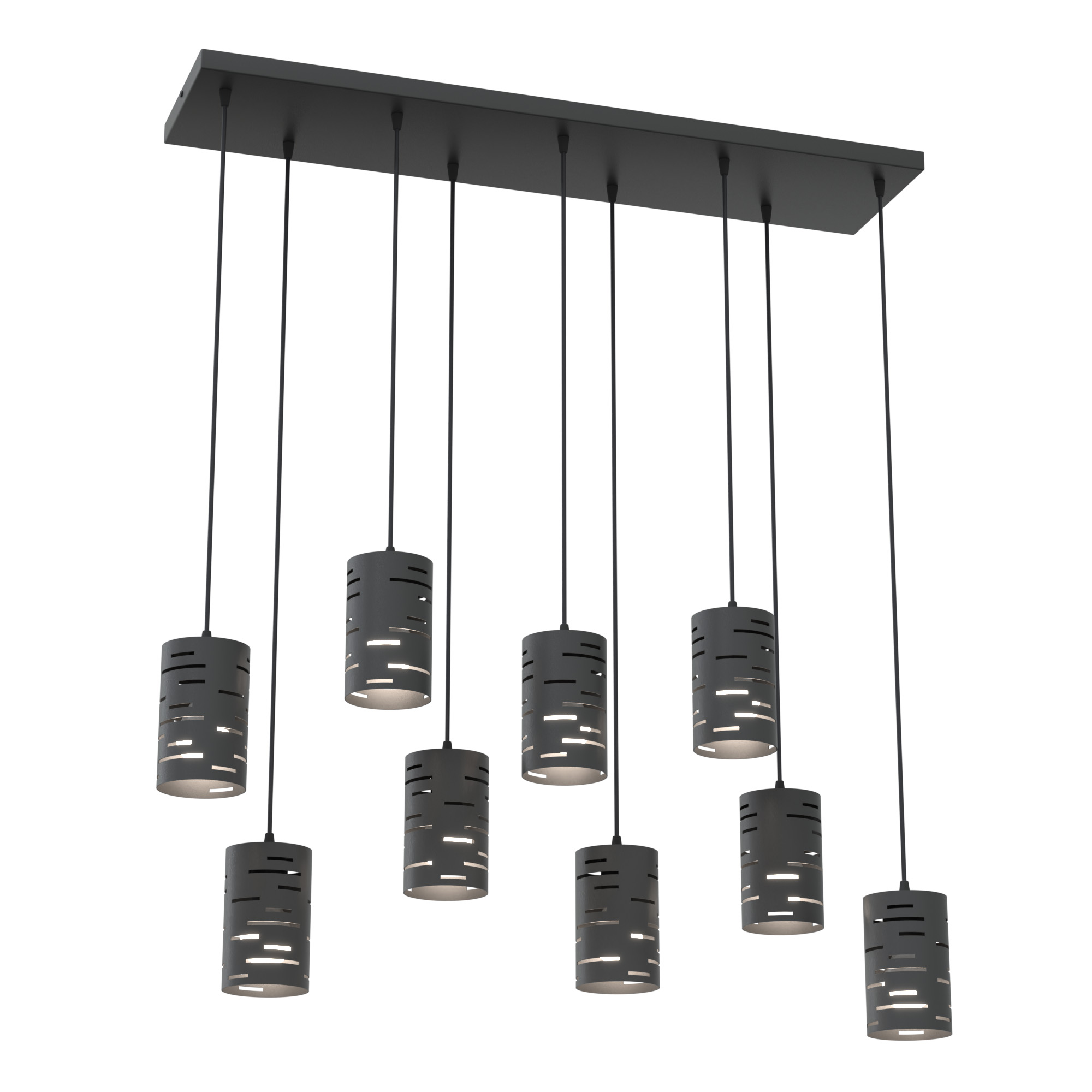 Emibig Tank lampa wisząca 9x15 W czarna 1431/9