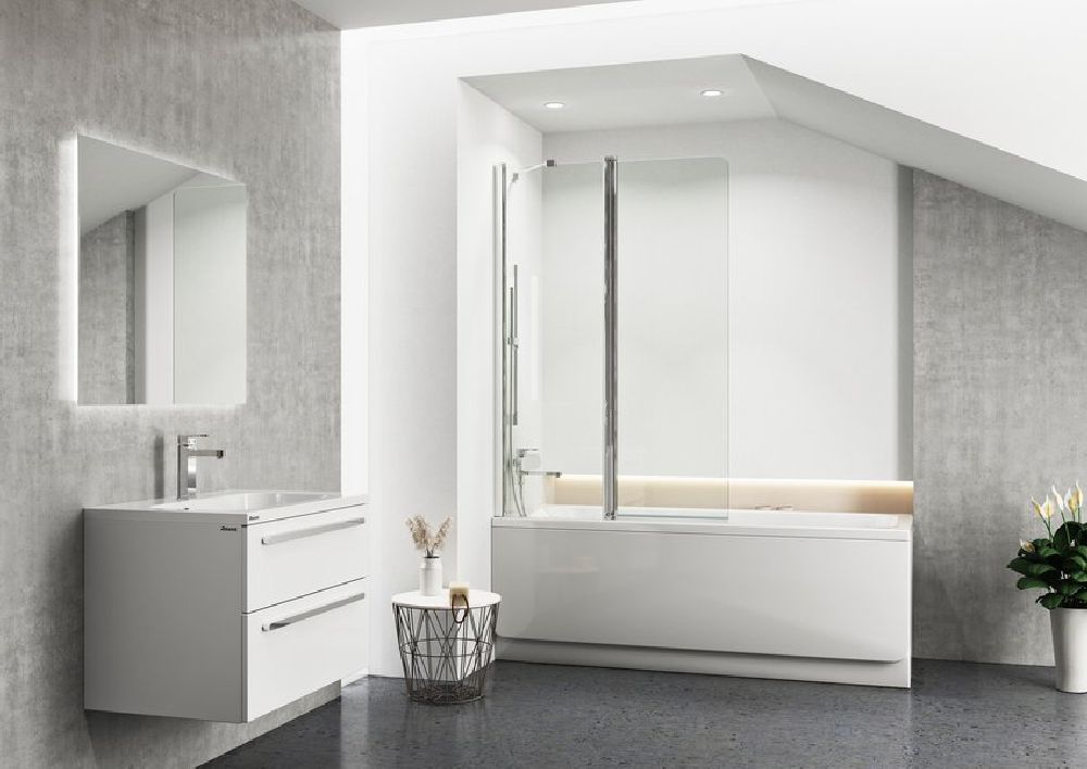 Ravak Oblong lustro 80x70 cm prostokątne z oświetleniem X000001564