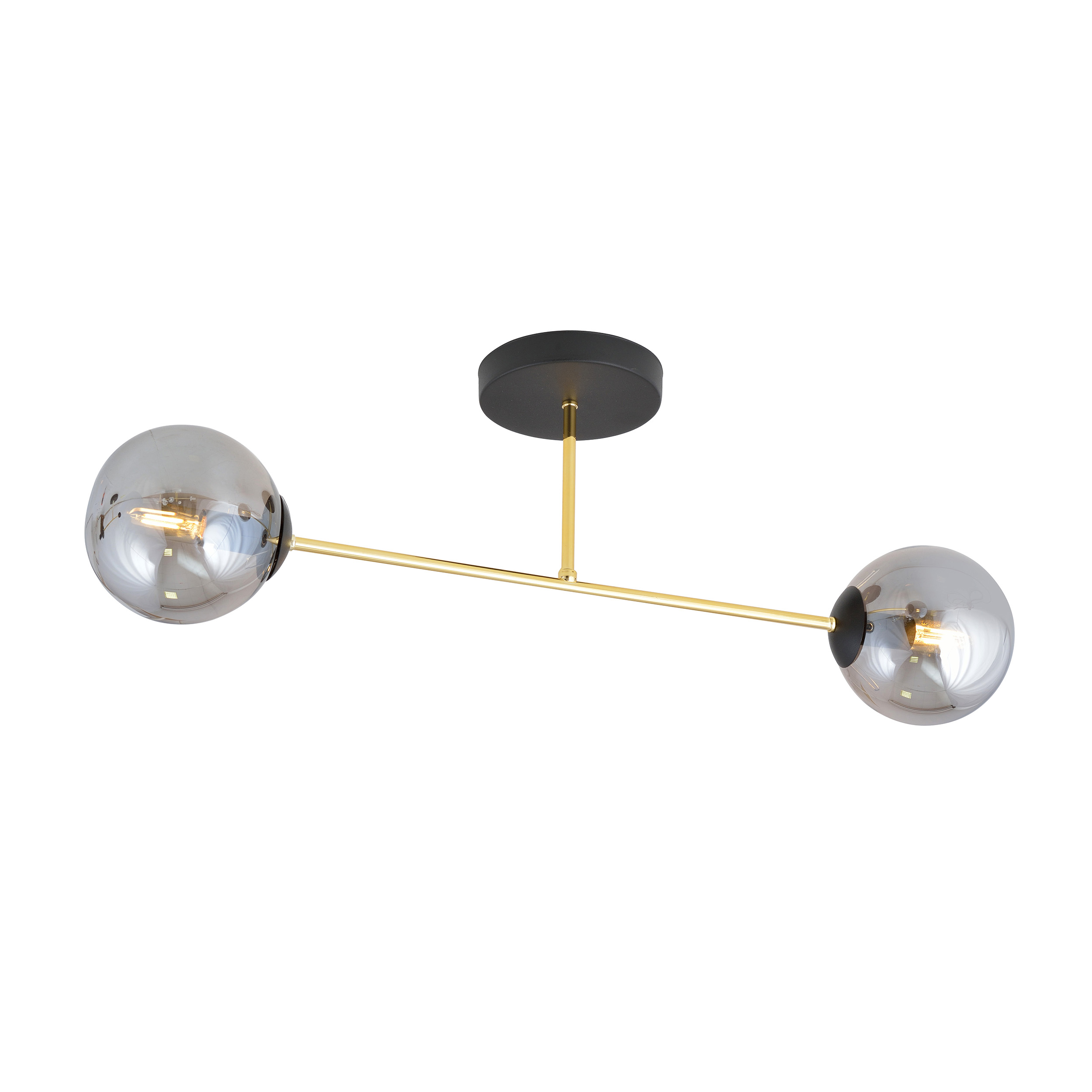 Emibig Magnum lampa podsufitowa 2x10W czarny/złoty/grafit 1269/2