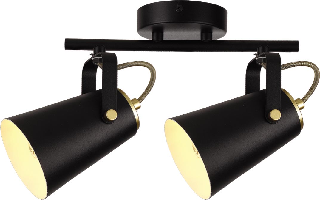Kaja Noka lampa podsufitowa 2x25W czarna K-8115