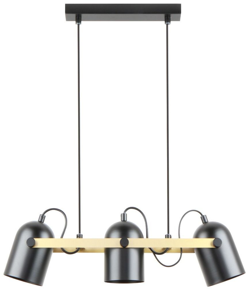 Zuma Line Fati lampa wisząca 3x40W czarny mat/złoty A8163-3A