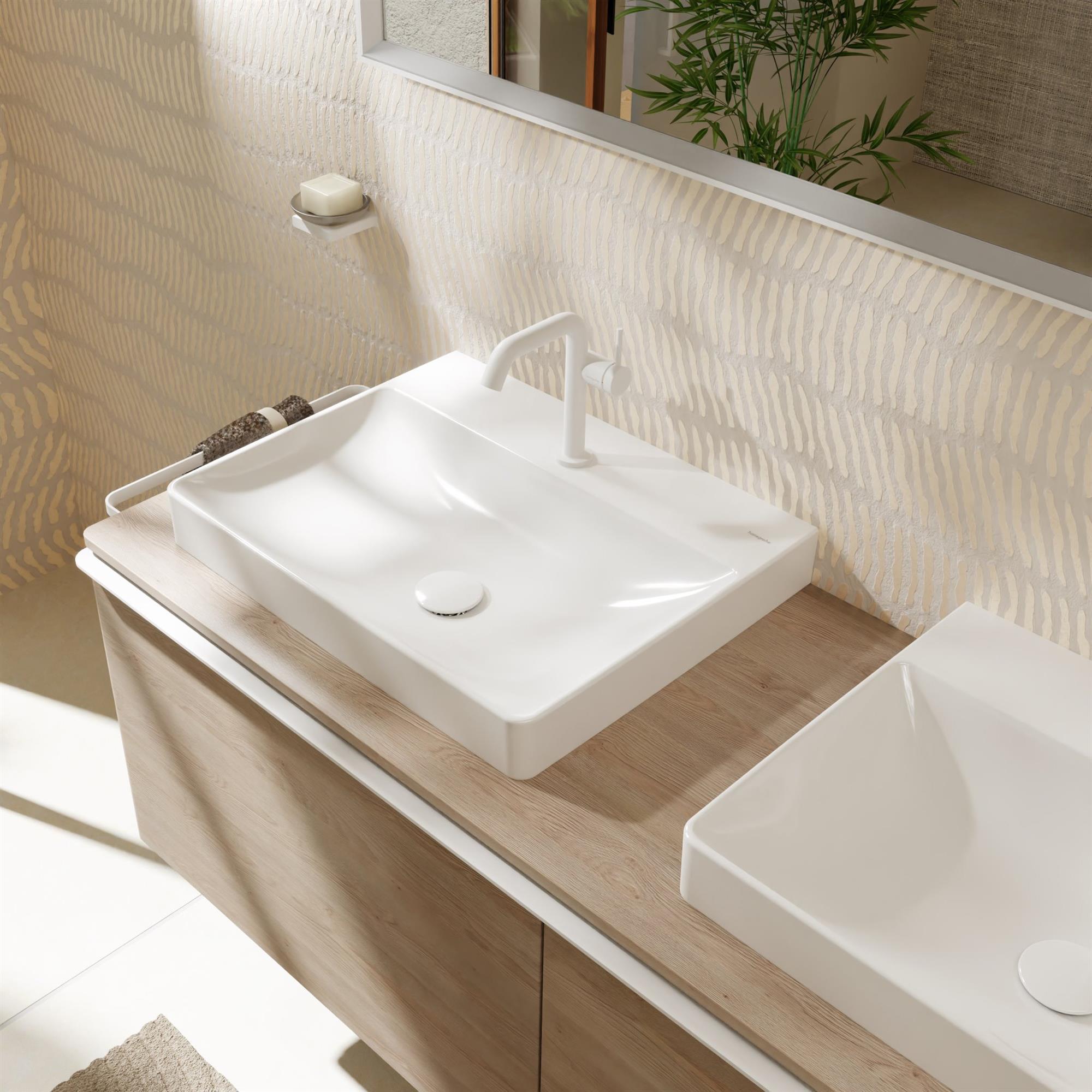 Hansgrohe Xelu Q umywalka 60x48 cm nablatowa prostokątna SmartClean biały 61018450 - Wysyłka w 24h