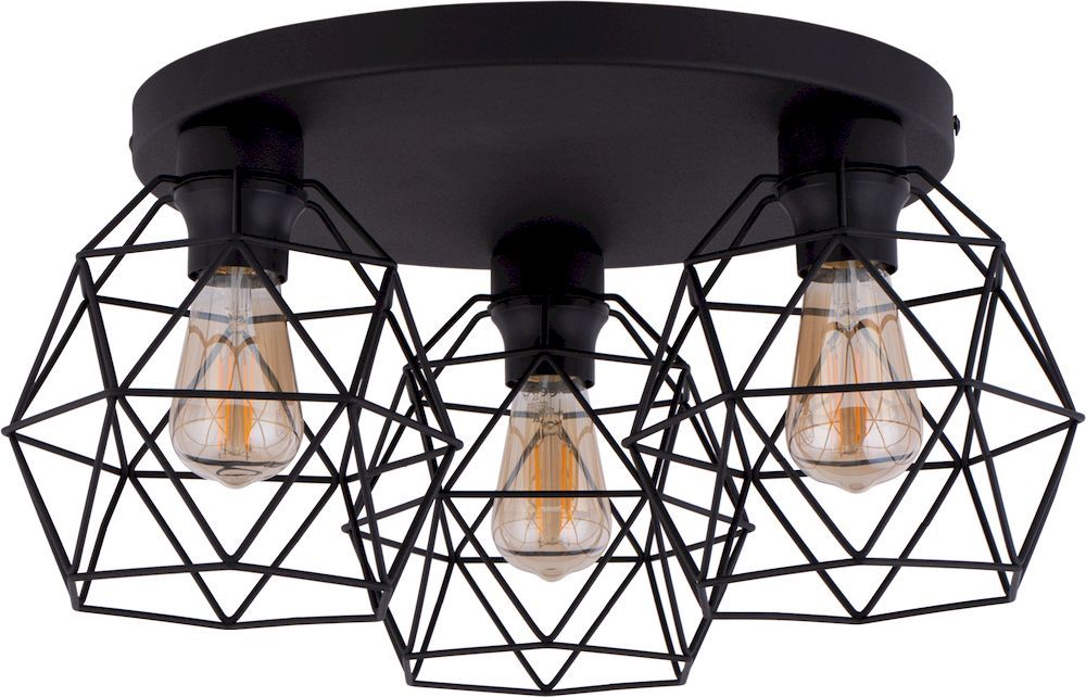 TK Lighting Galaxy lampa podsufitowa 3x15 W czarna 3189