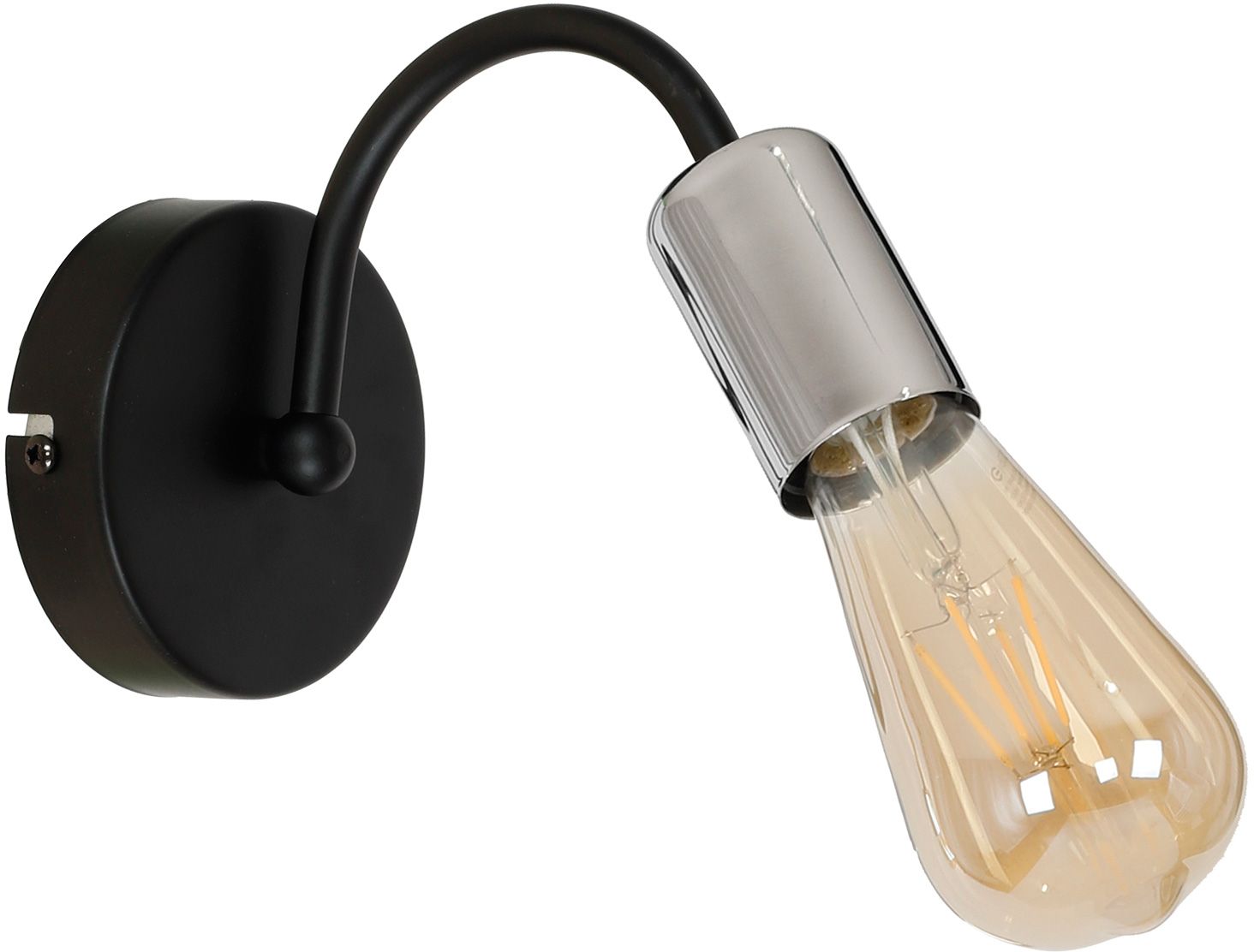 Luminex Dow kinkiet 1x60W czarny/chrom 8070