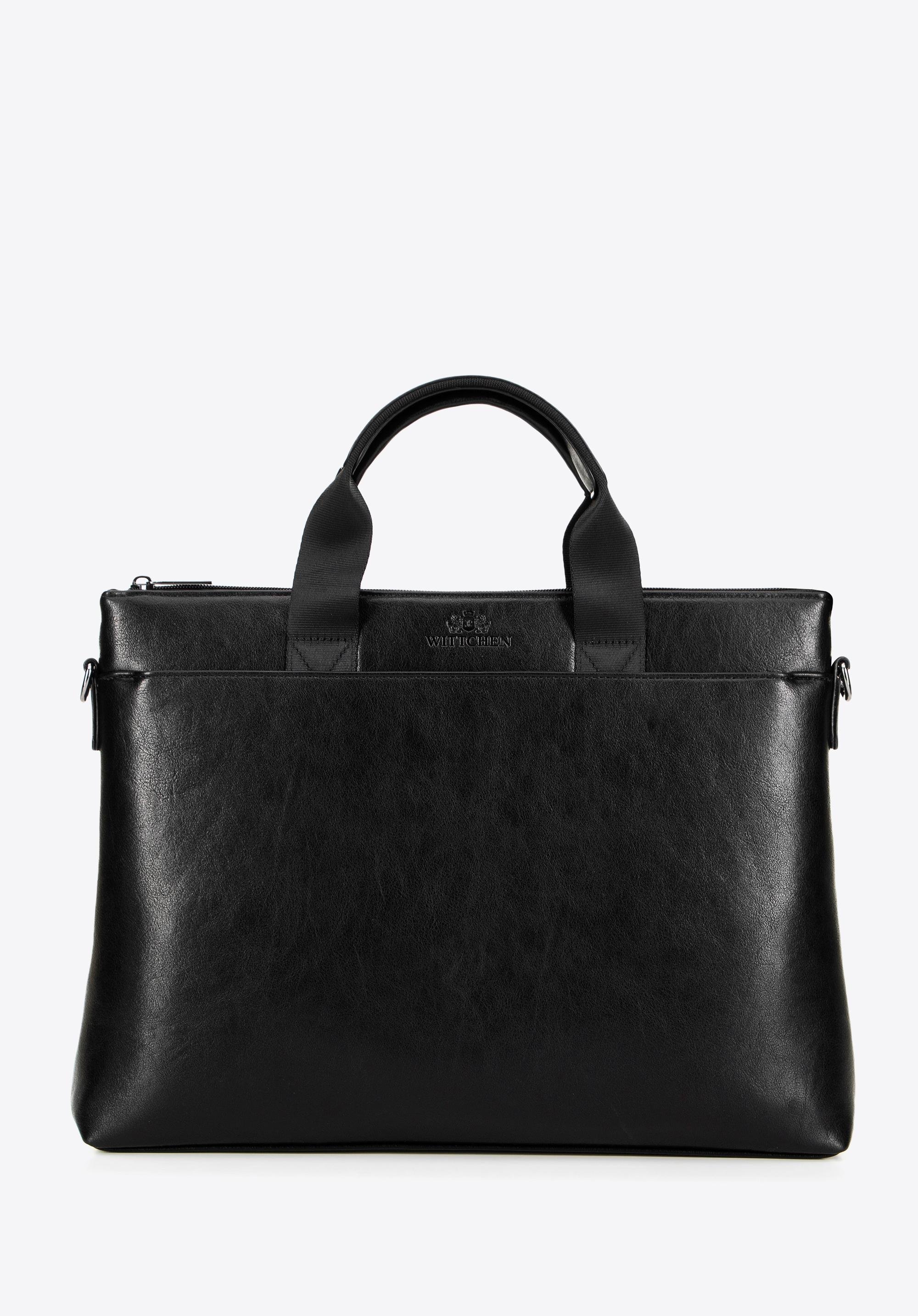 Torba na laptopa 15,6'' z ekoskóry czarna