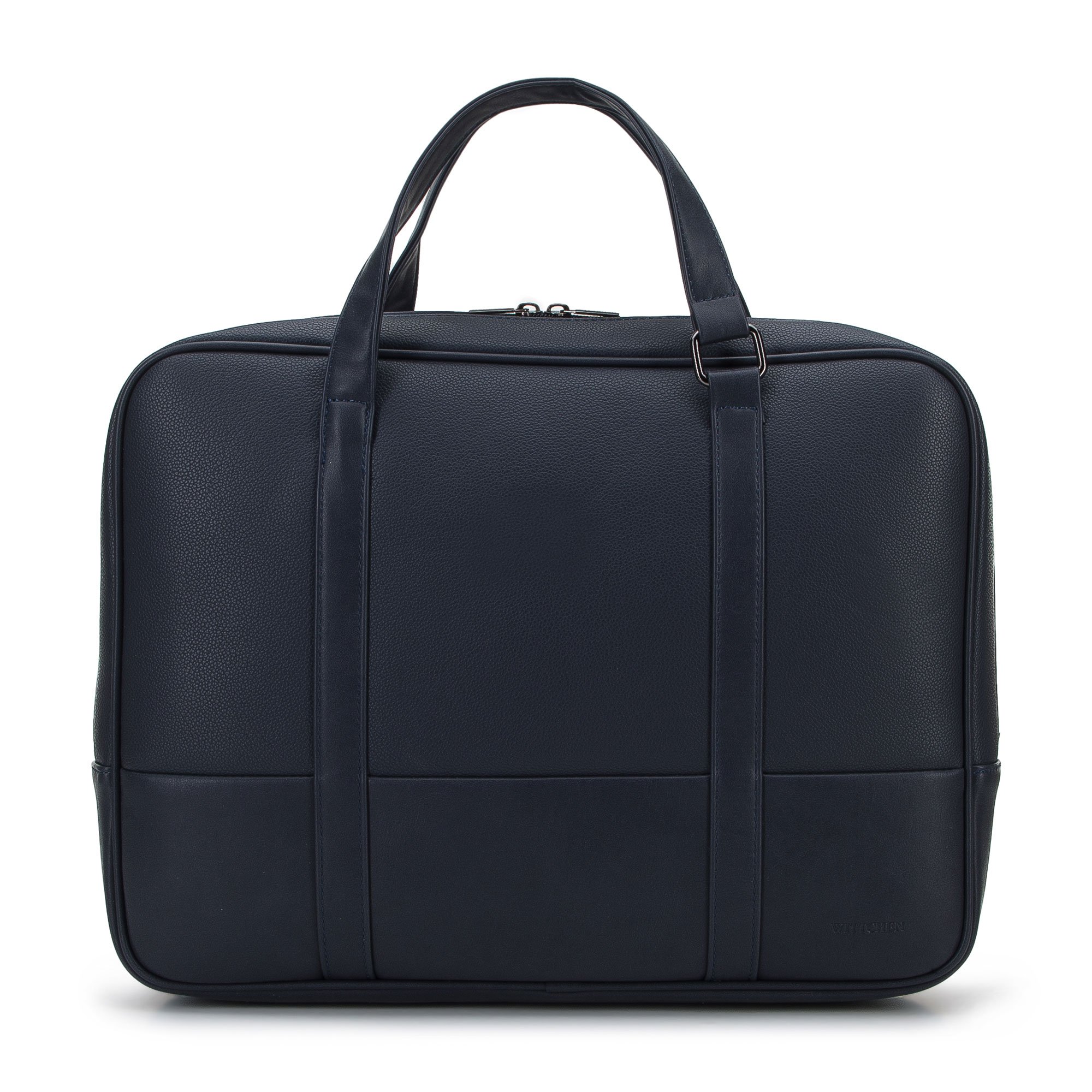 Torba na laptopa 15,6” z ekoskóry o dwóch fakturach granatowa