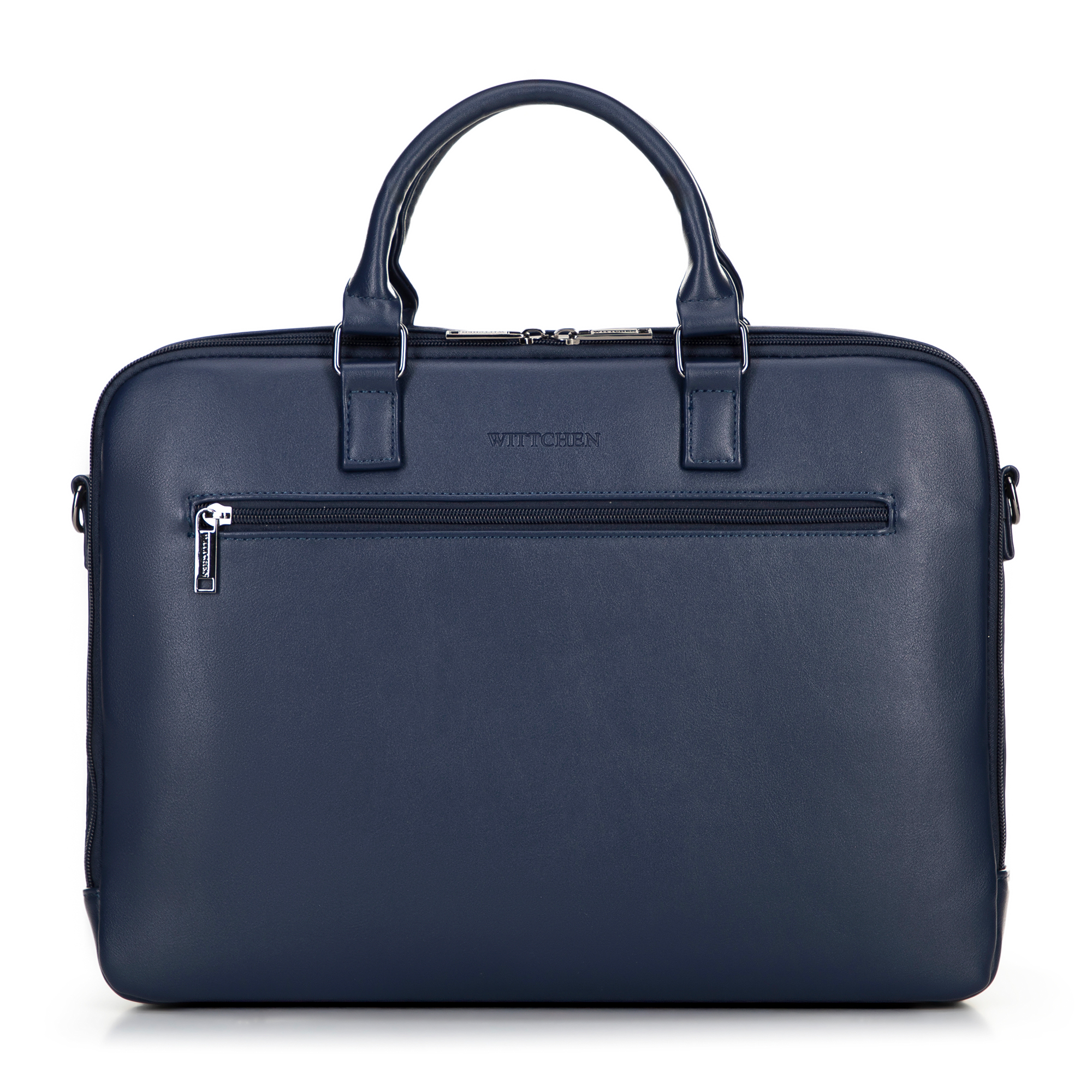 Męska torba na laptopa 16” z imitacji skóry granatowa