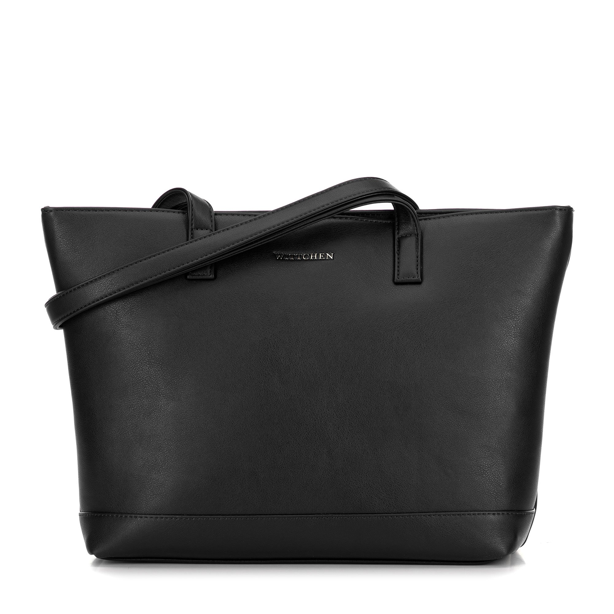 Damska torba na laptopa 15,6" z imitacji skóry czarna
