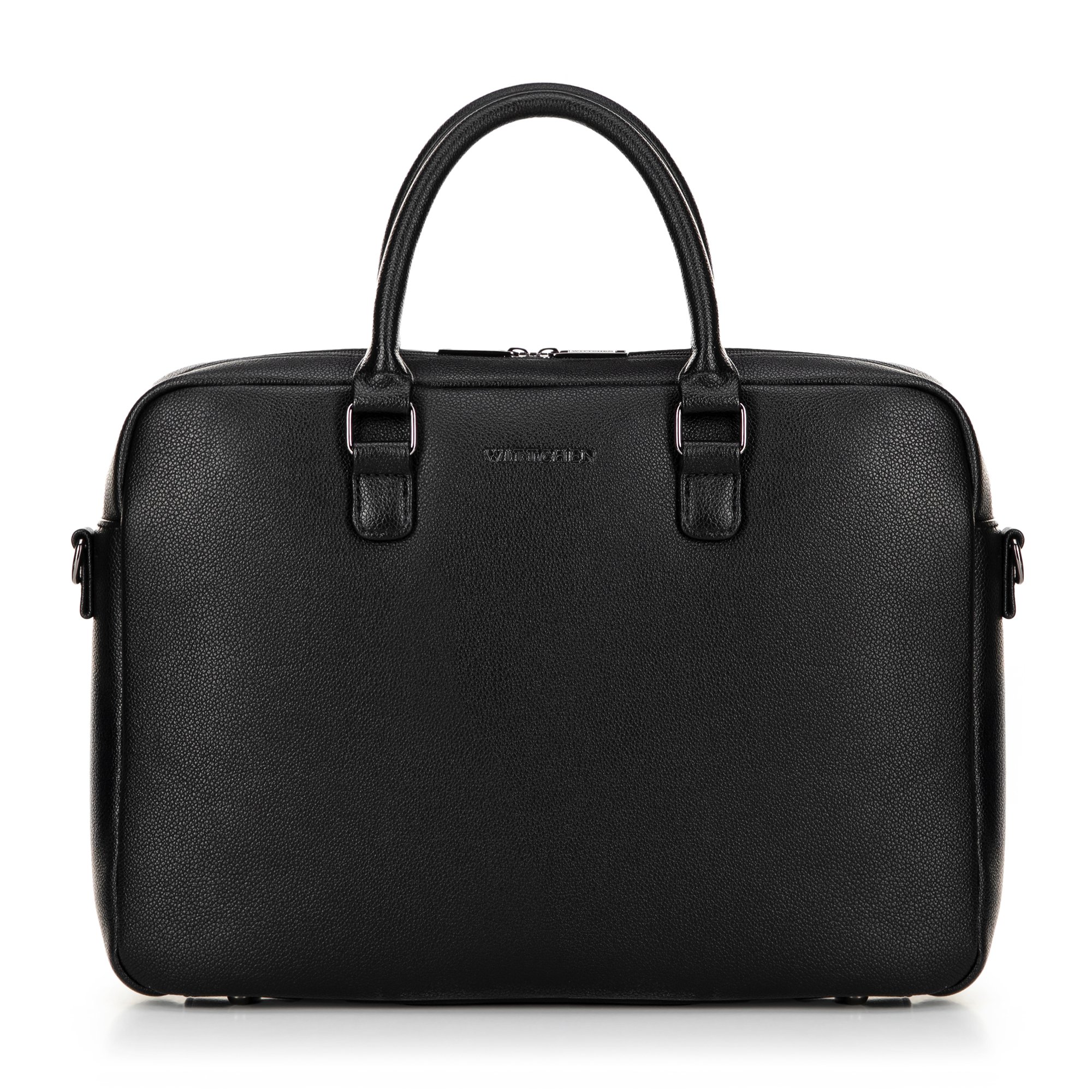 Męska torba na laptopa 16" z imitacji skóry czarna