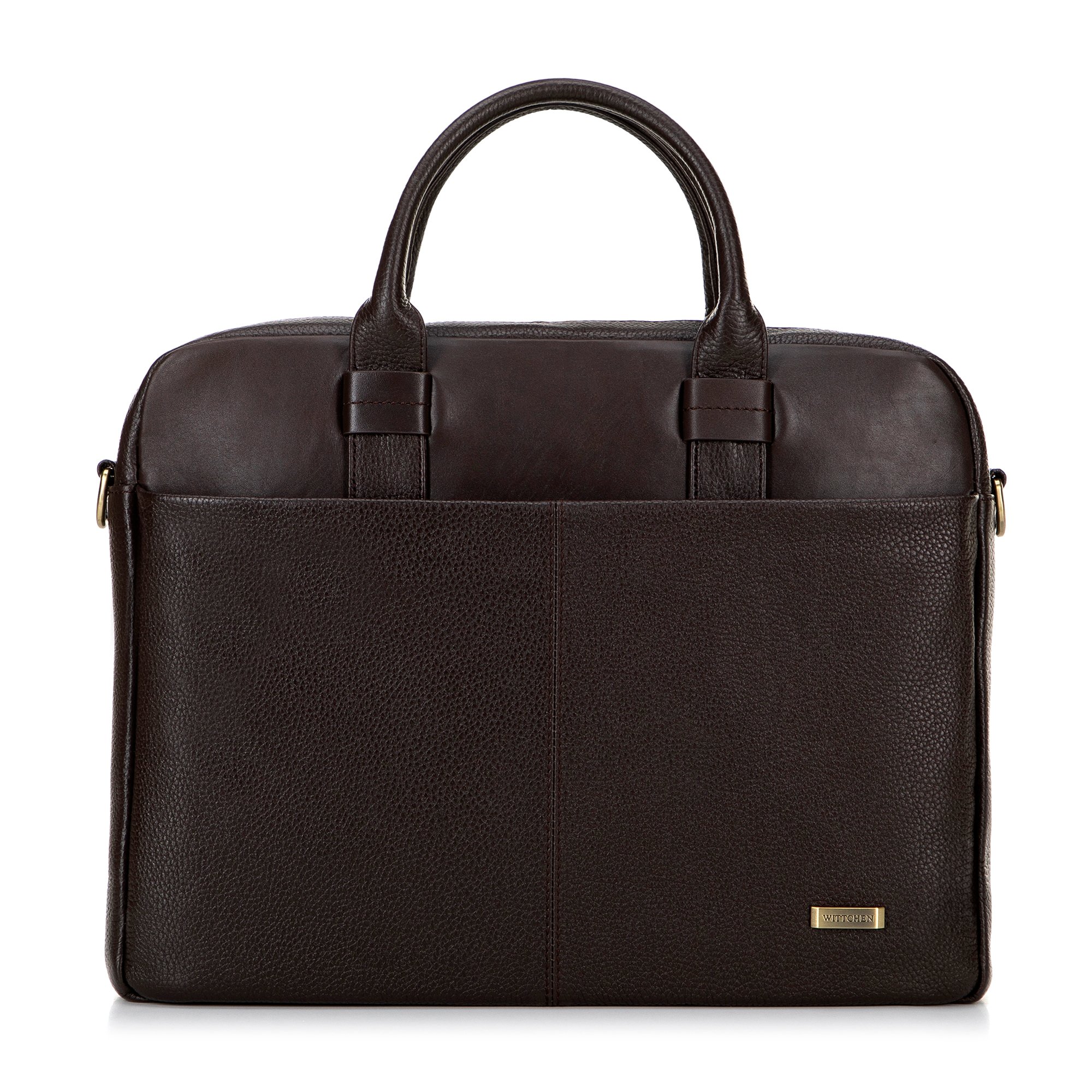 Torba na laptopa 16" ze skóry ciemny brąz