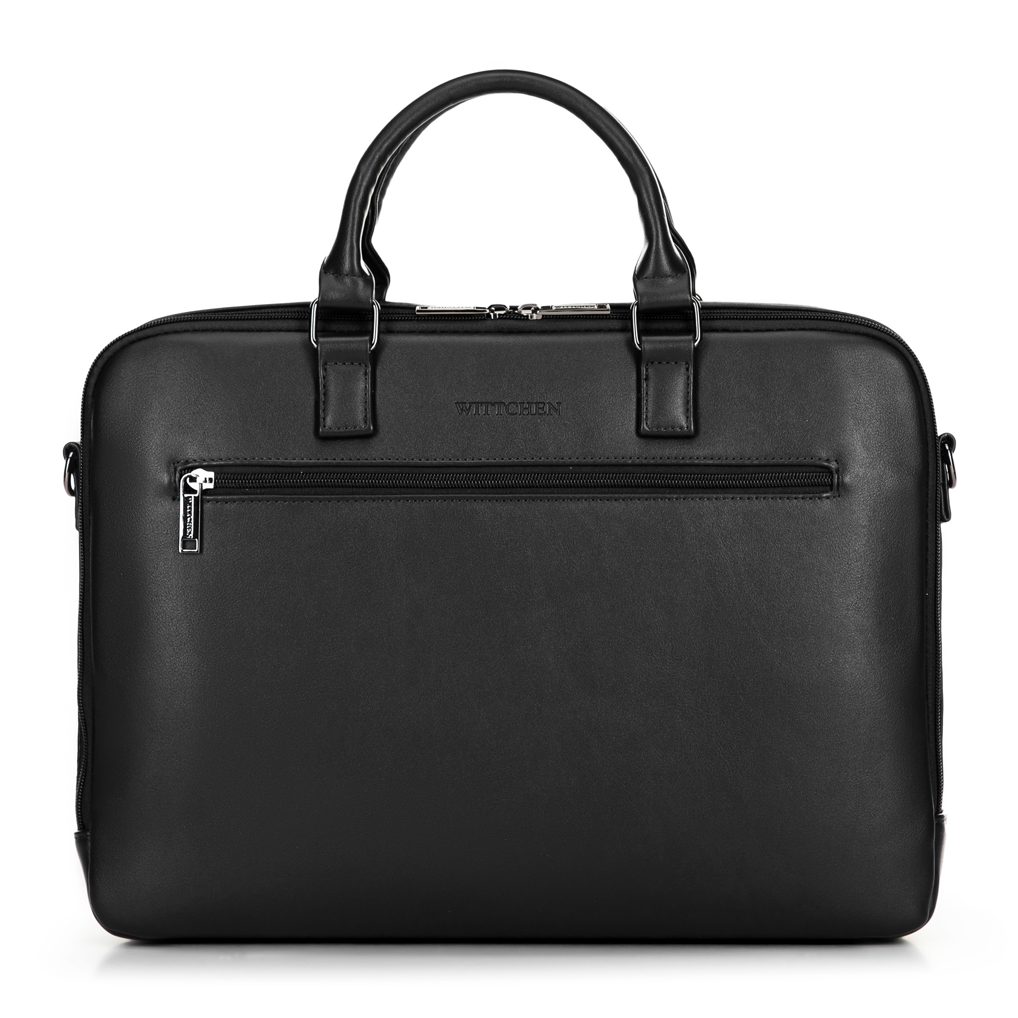 Męska torba na laptopa 16” z imitacji skóry czarna