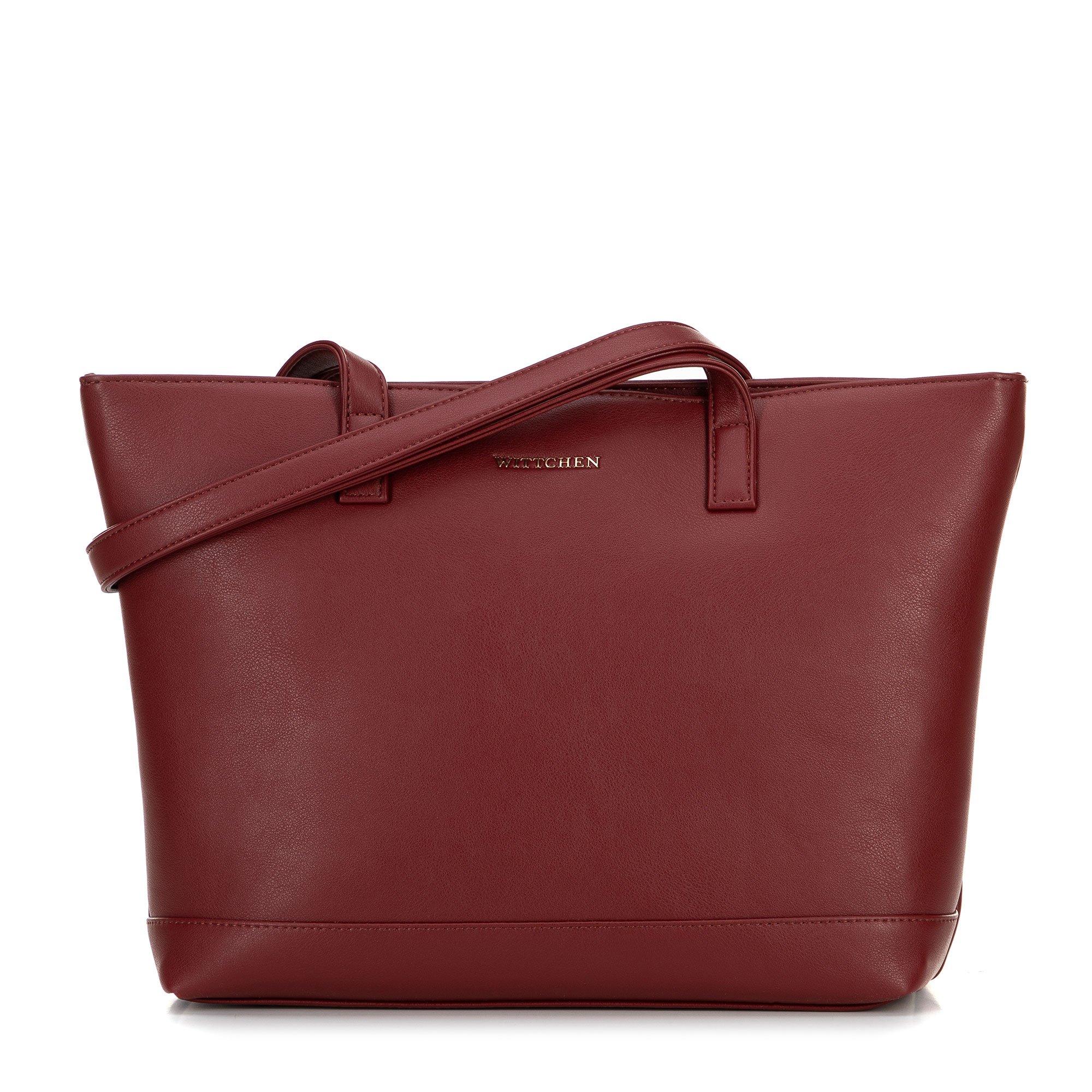 Damska torba na laptopa 15,6" z imitacji skóry bordowa