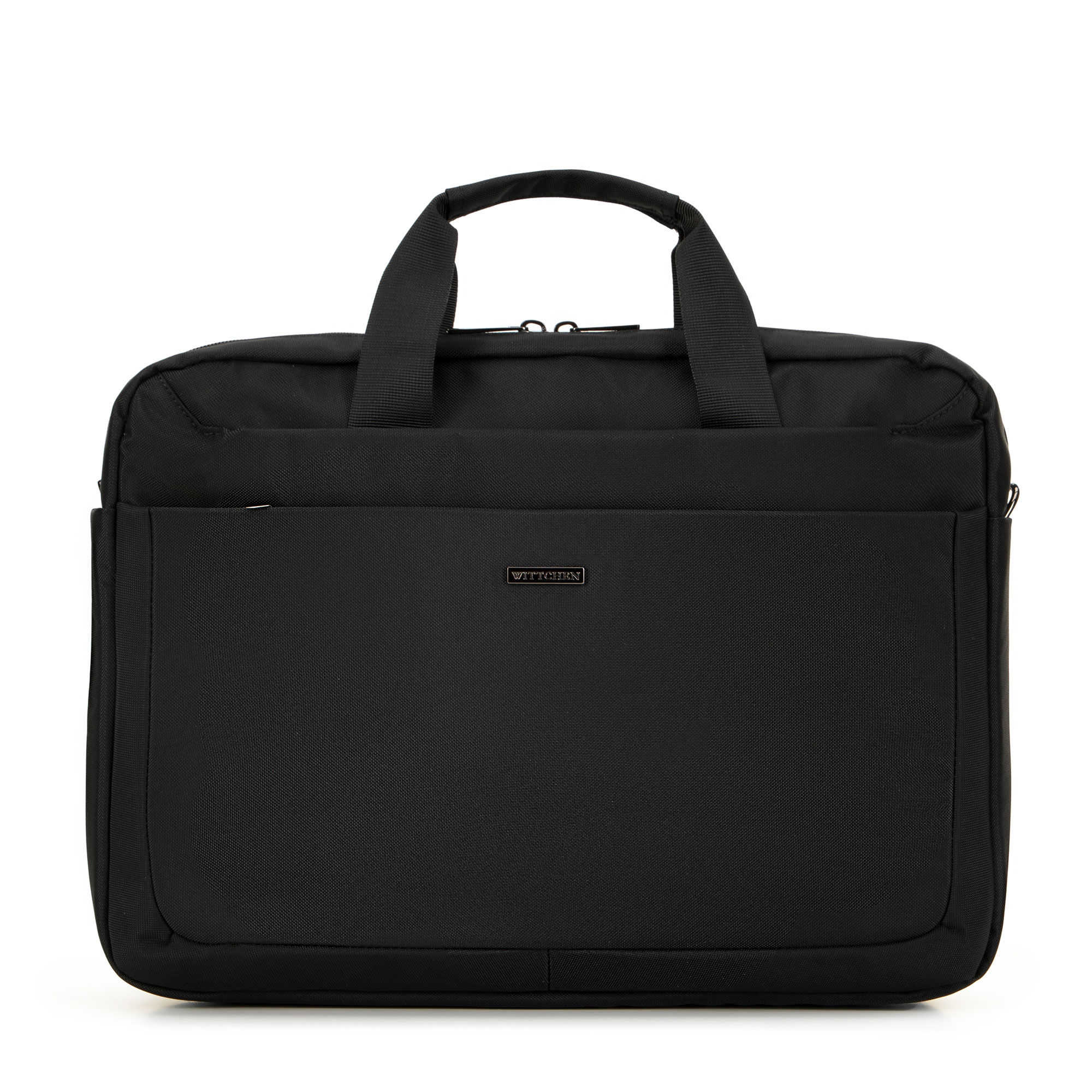 Męska torba na laptopa 15,6’’ z pasem na bagaż czarna