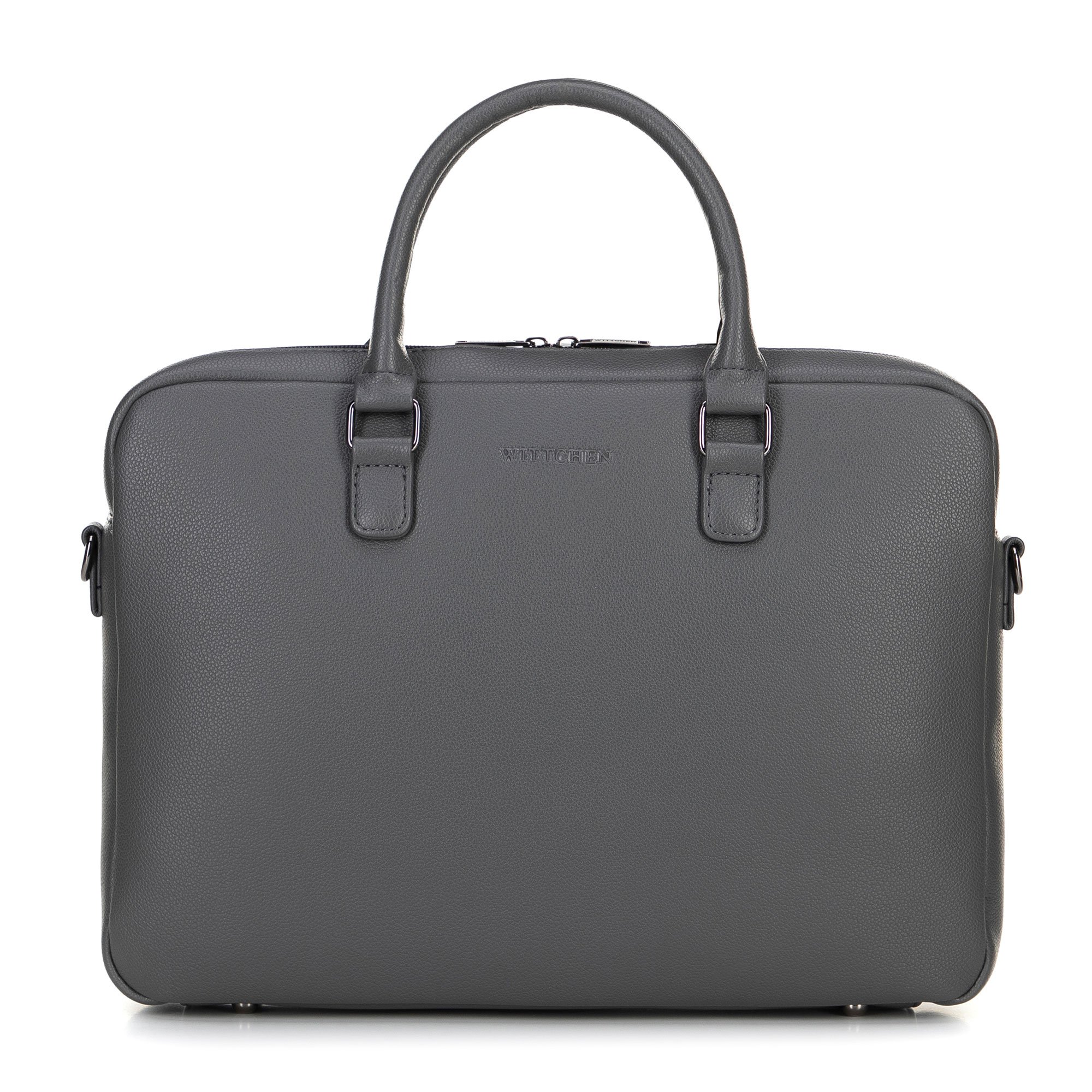 Męska torba na laptopa 16" z imitacji skóry szara