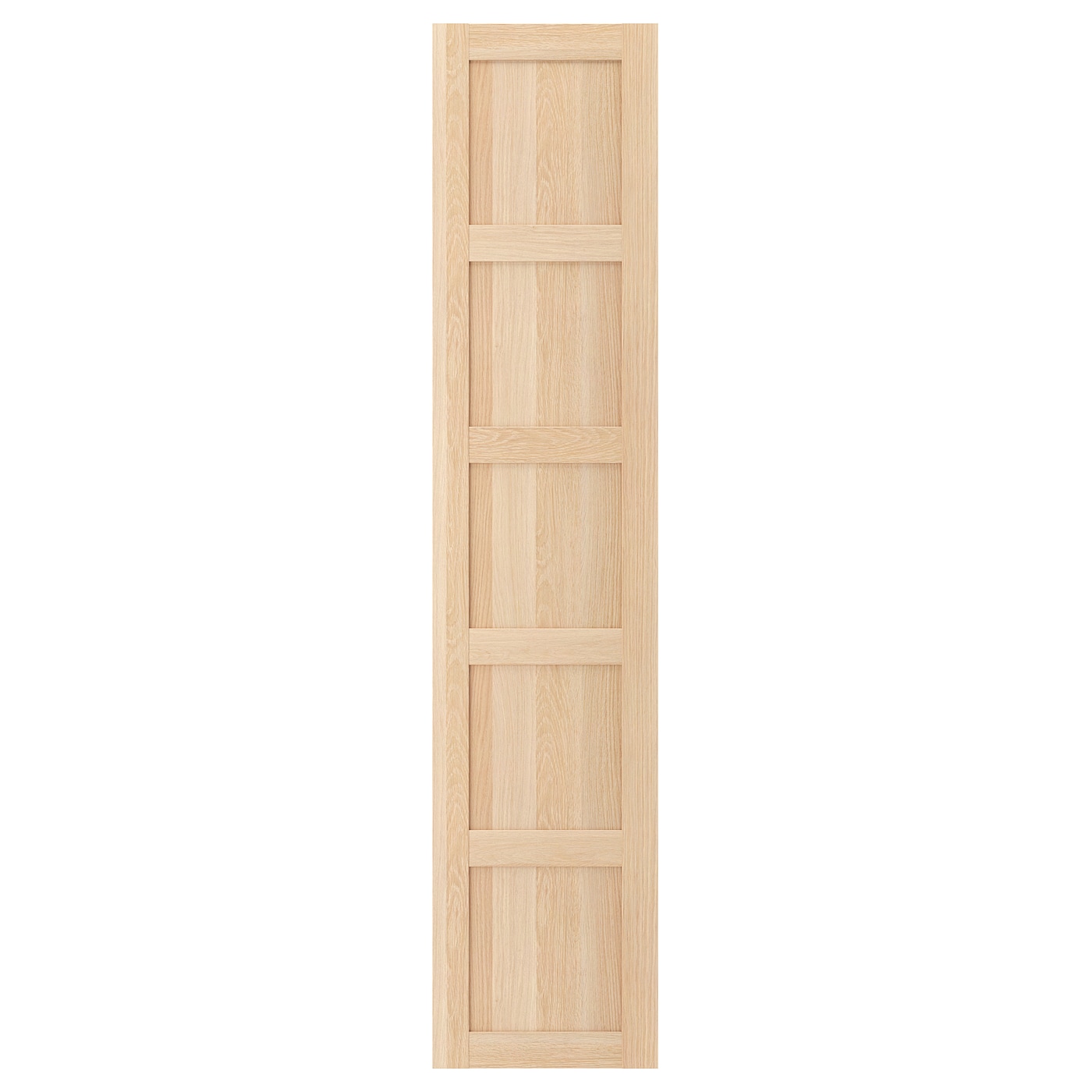 IKEA BERGSBO drzwi z zawiasami, imitacja dębu bejcowanego na biało, 50x229 cm