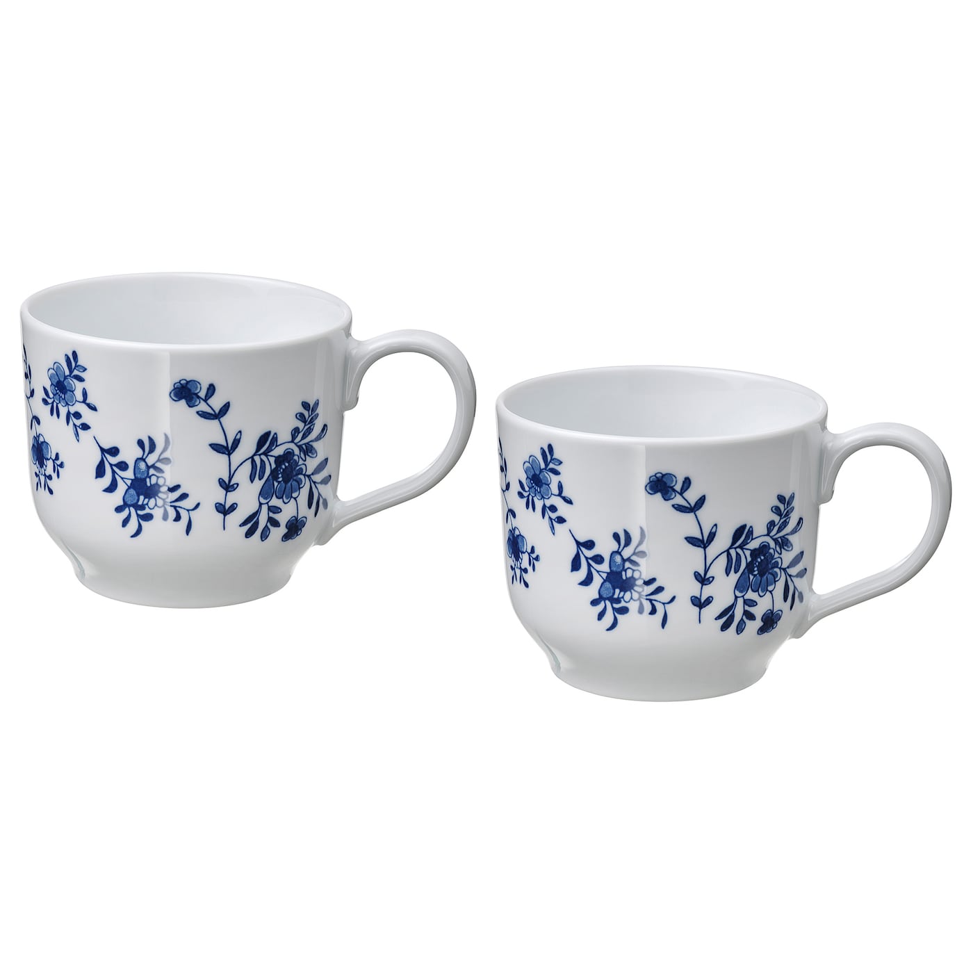 IKEA ENTUSIASM kubek, wzór/biały niebieski, 50 cl