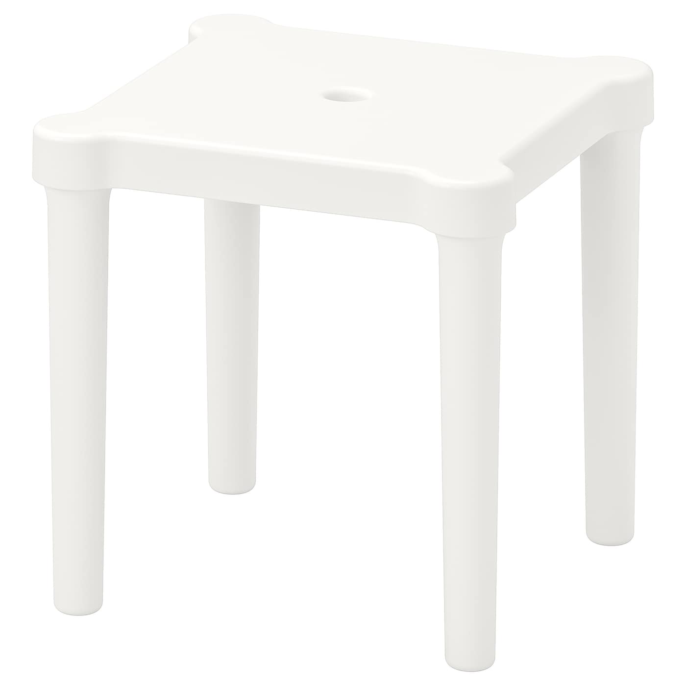 IKEA UTTER stołek dziecięcy, do wewnątrz/na zewnątrz/biały, Szerokość siedziska: 28 cm