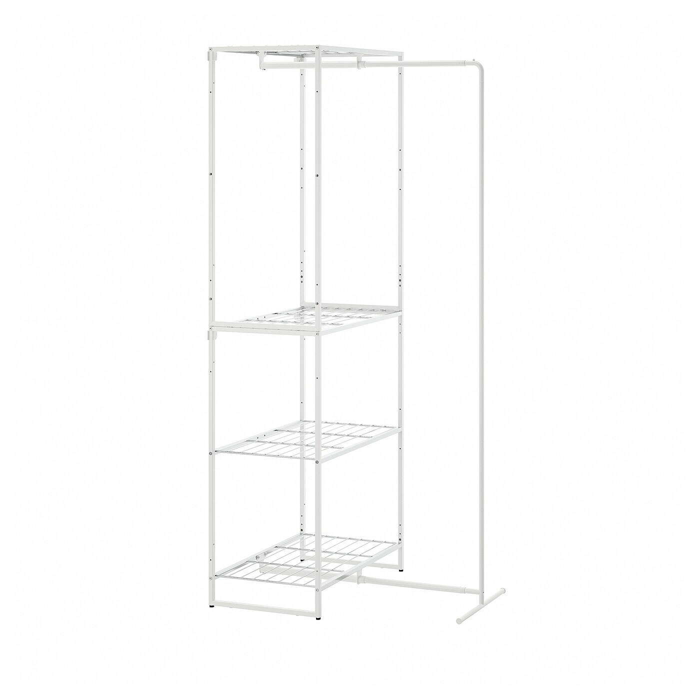 IKEA JOSTEIN regał z suszarką, do wewnątrz/na zewnątrz/drut biały, 61x53/117x180 cm