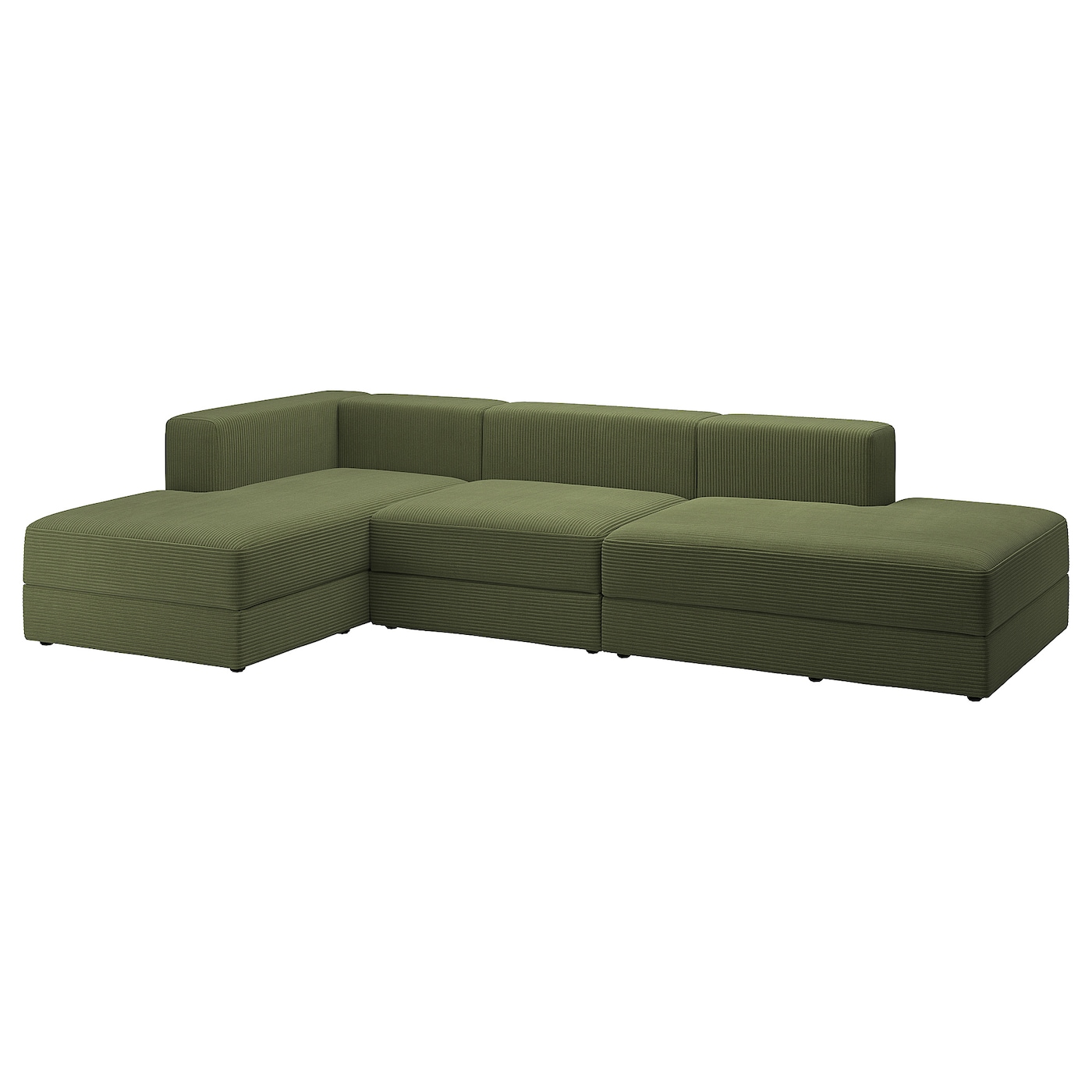 IKEA JÄTTEBO moduł sofy 3,5-os z szezlongiem, Samsala ciemny żółto-zielony, Szerokość: 324 cm