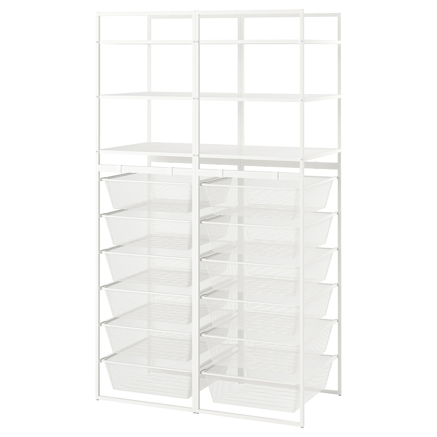 IKEA JONAXEL kombinacja szafek otwartych, biały, 99x51x173 cm