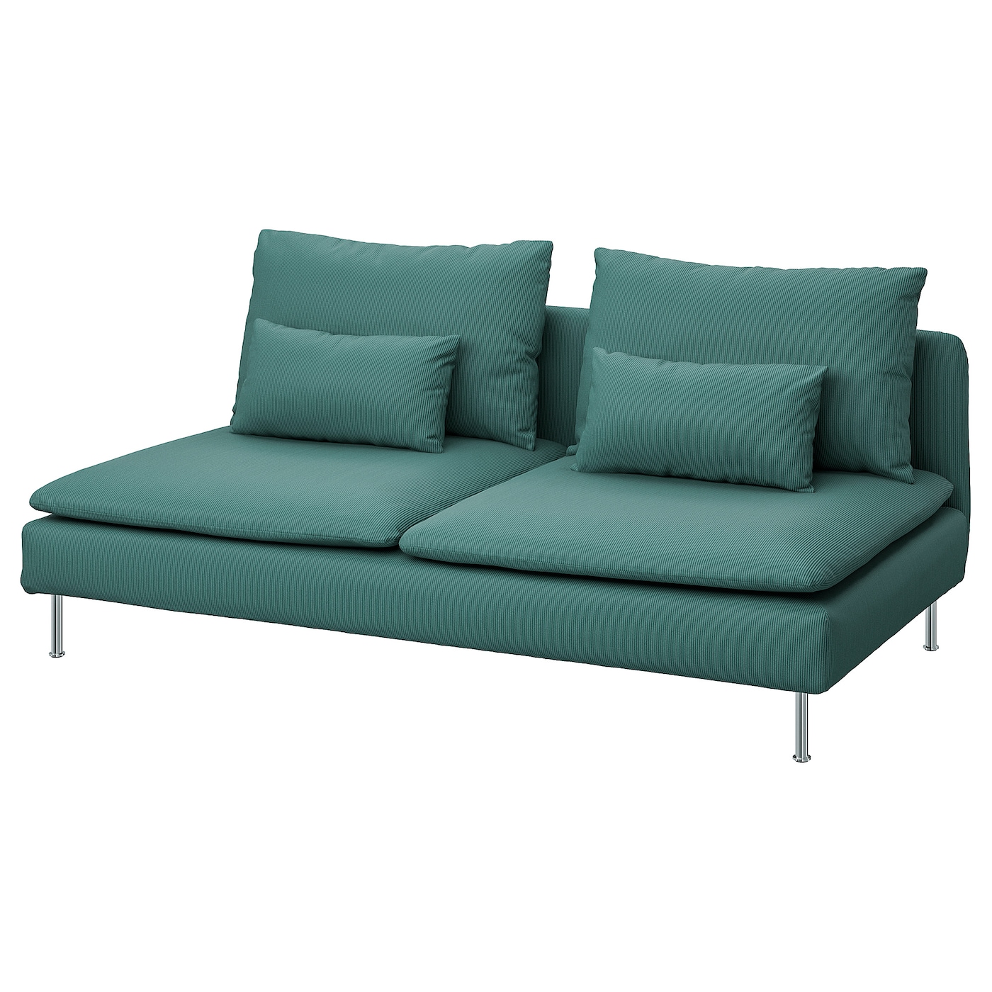 IKEA SÖDERHAMN sekcja 3-osobowa, Kelinge szaroturkusowy, Szerokość: 186 cm
