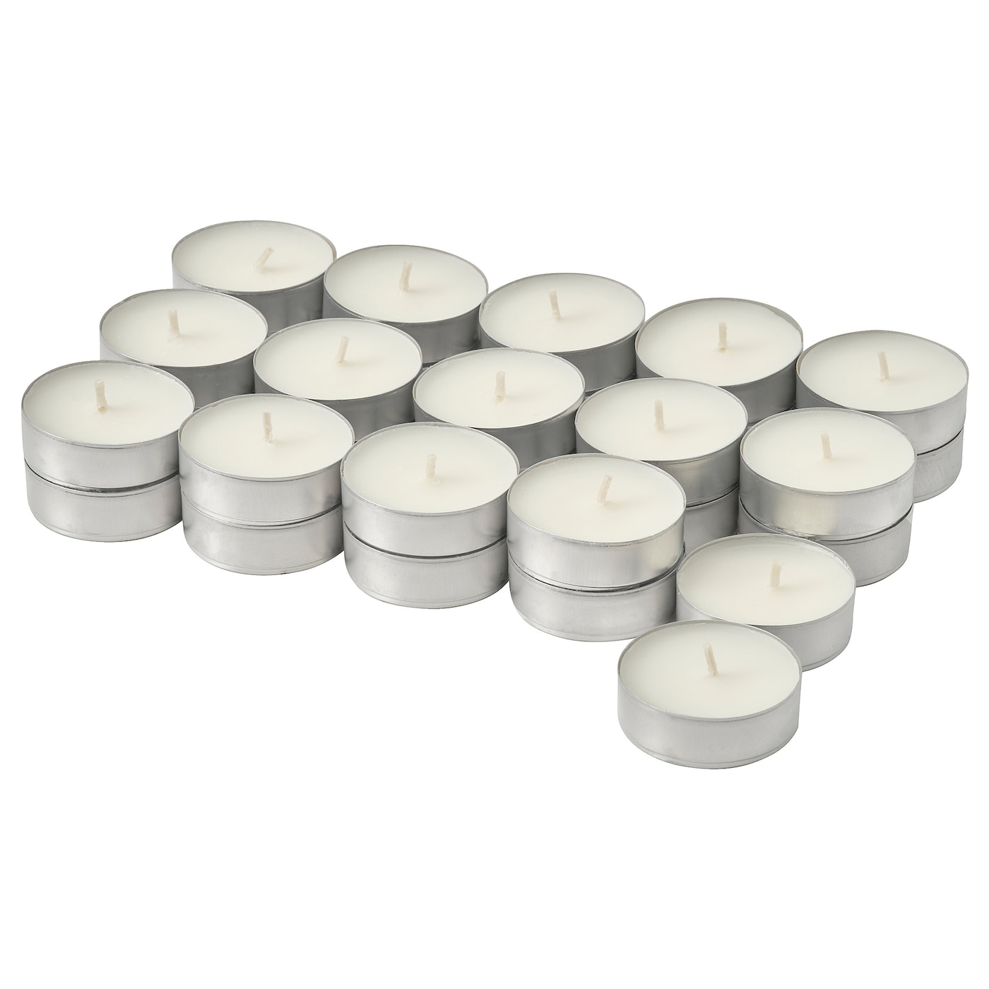 IKEA TRÅDCYPRESS świeczka pachnąca, zapach świeżego prania/biały, 3.5 godz.