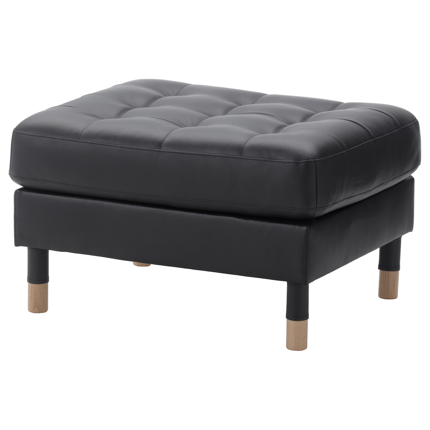 IKEA LANDSKRONA podnóżek, Grann/Bomstad czarny/drewno, Długość: 77 cm