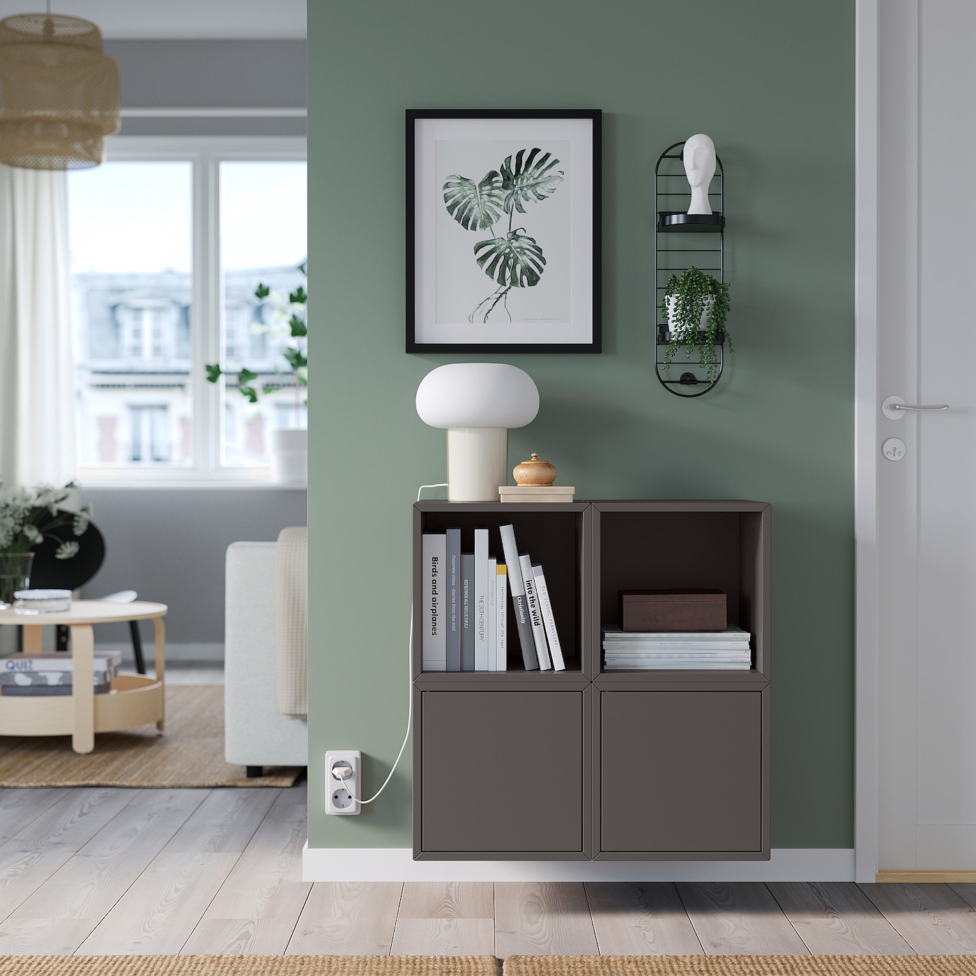 IKEA SKUGGRÖNA podpórka dla roślin, ścienna, czarny, 54 cm