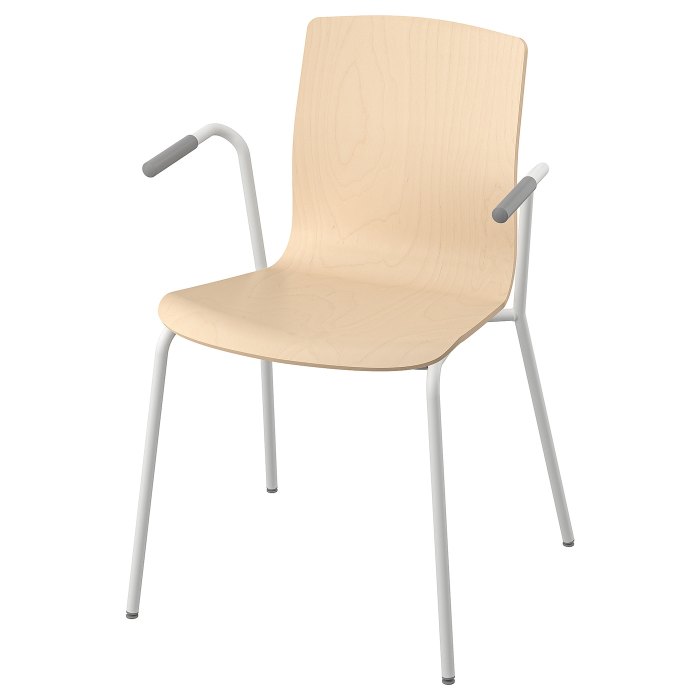 IKEA LÄKTARE krzesło konferencyjne, okl brzoz/biały, Przetestowano dla: 110 kg