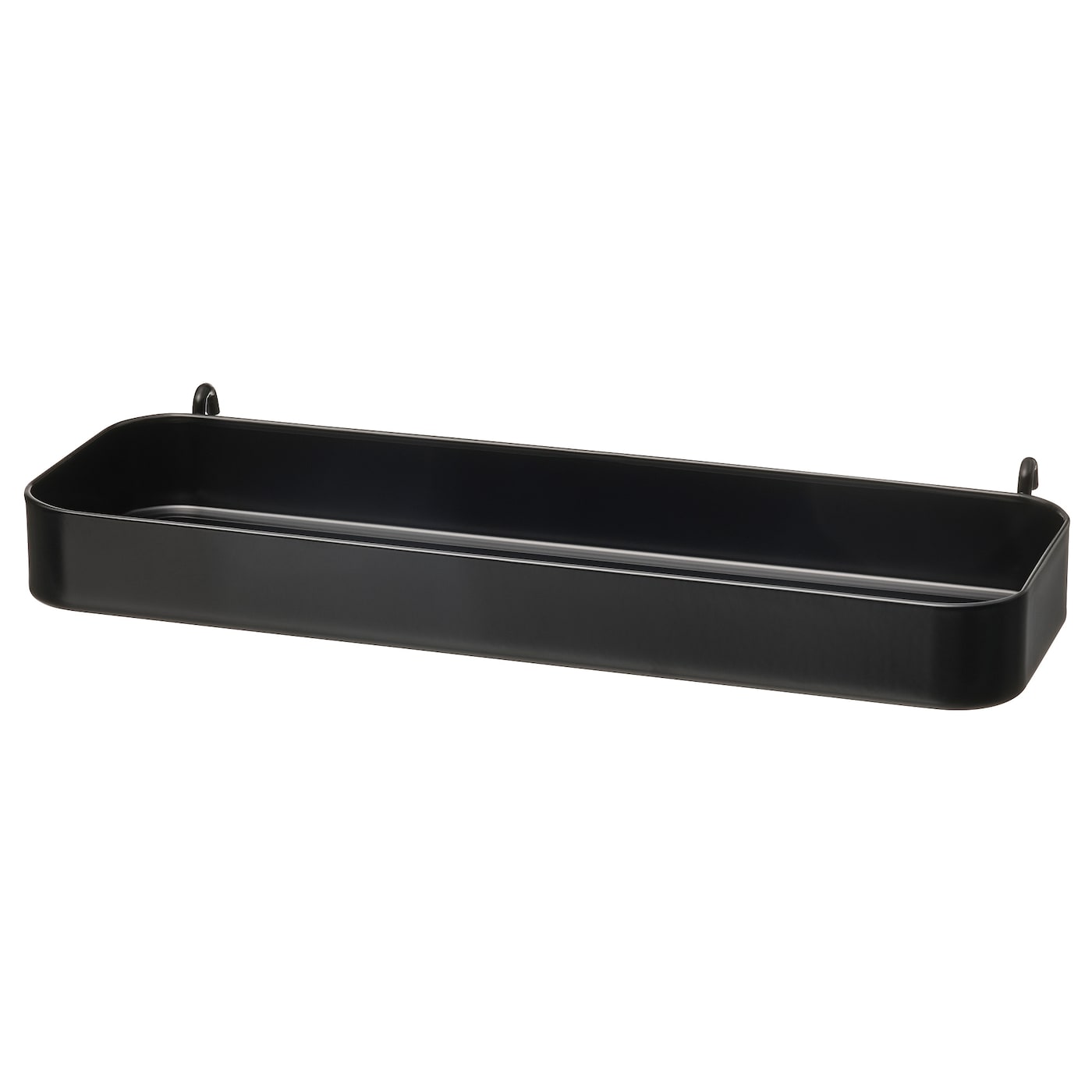 IKEA SKÅDIS półka, czarny, Szerokość: 28 cm