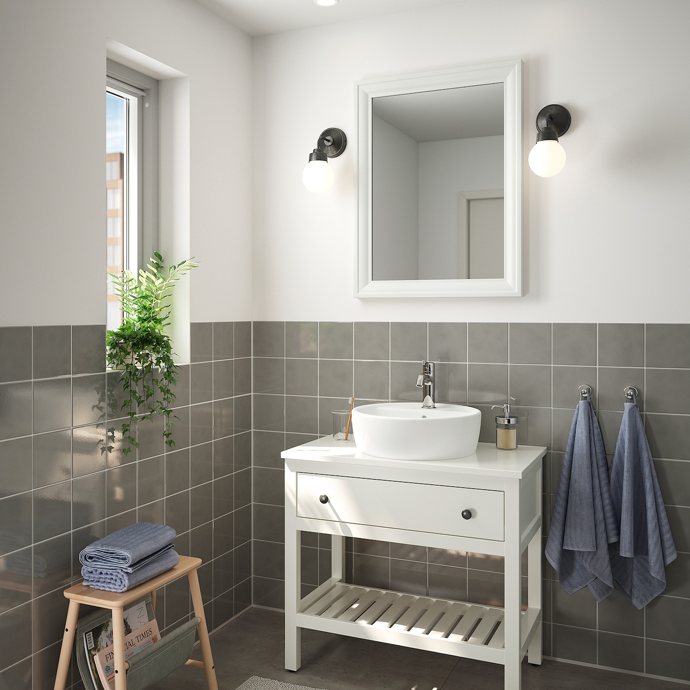 IKEA TOFTBYN lustro, biały, 65x85 cm