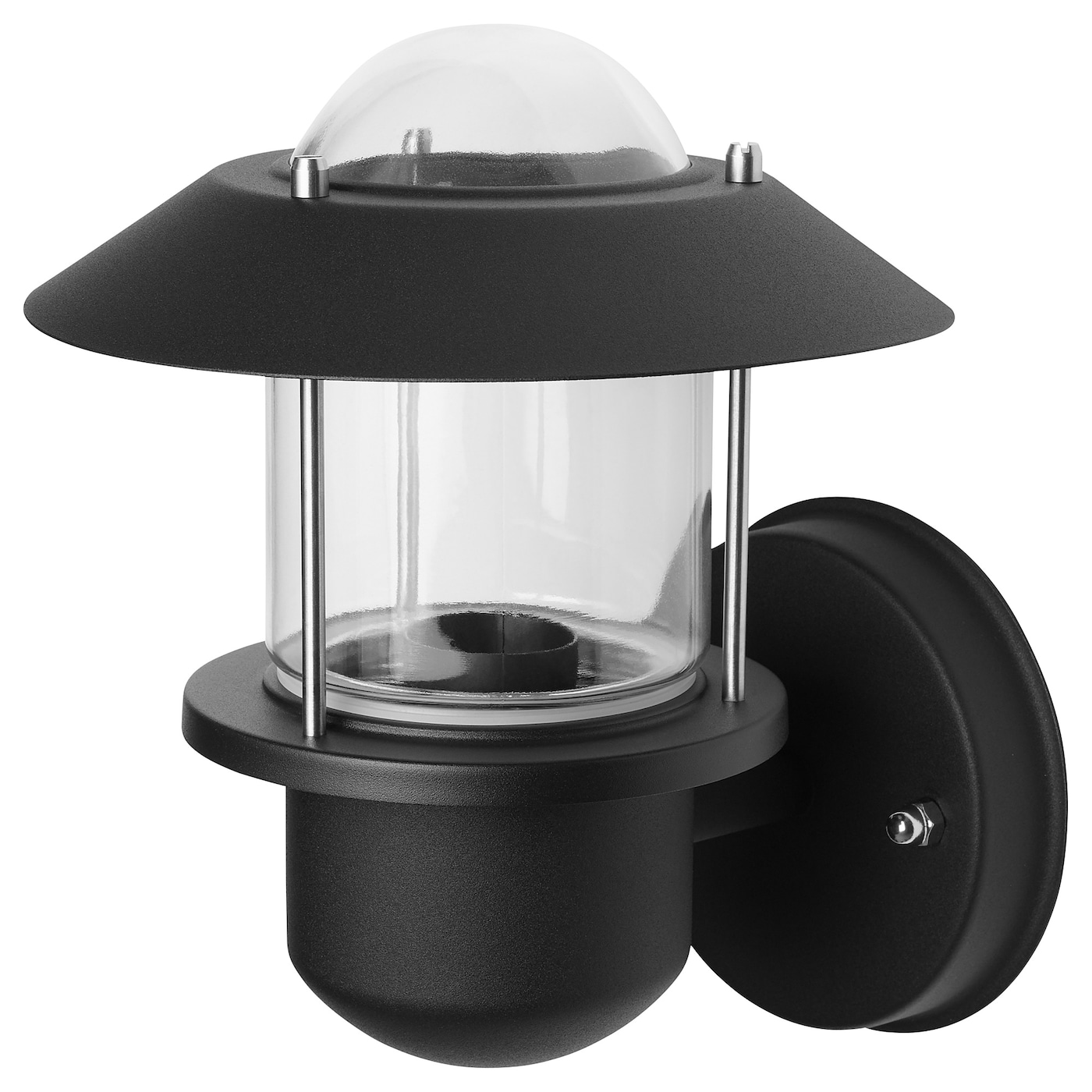 IKEA UPPLID lampa ścienna, zewnętrzne czarny, 20 cm