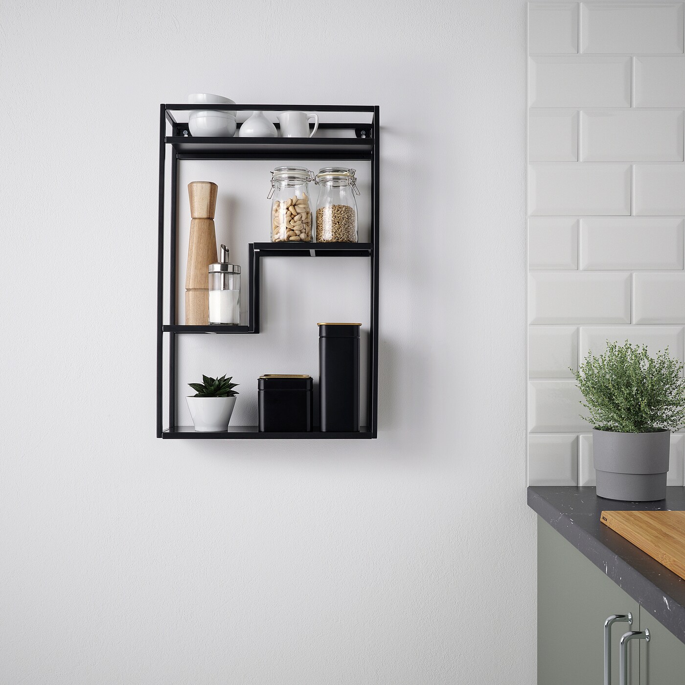 IKEA LINDÅSEN półka ekspozycyjna, antracyt, 40x60 cm
