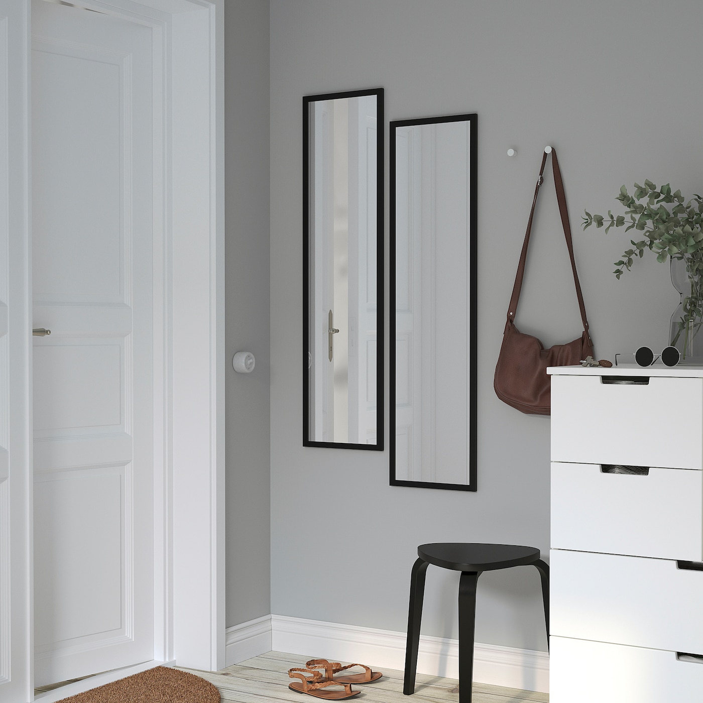 IKEA LILJETRÄD lustro, czarny, 30x115 cm