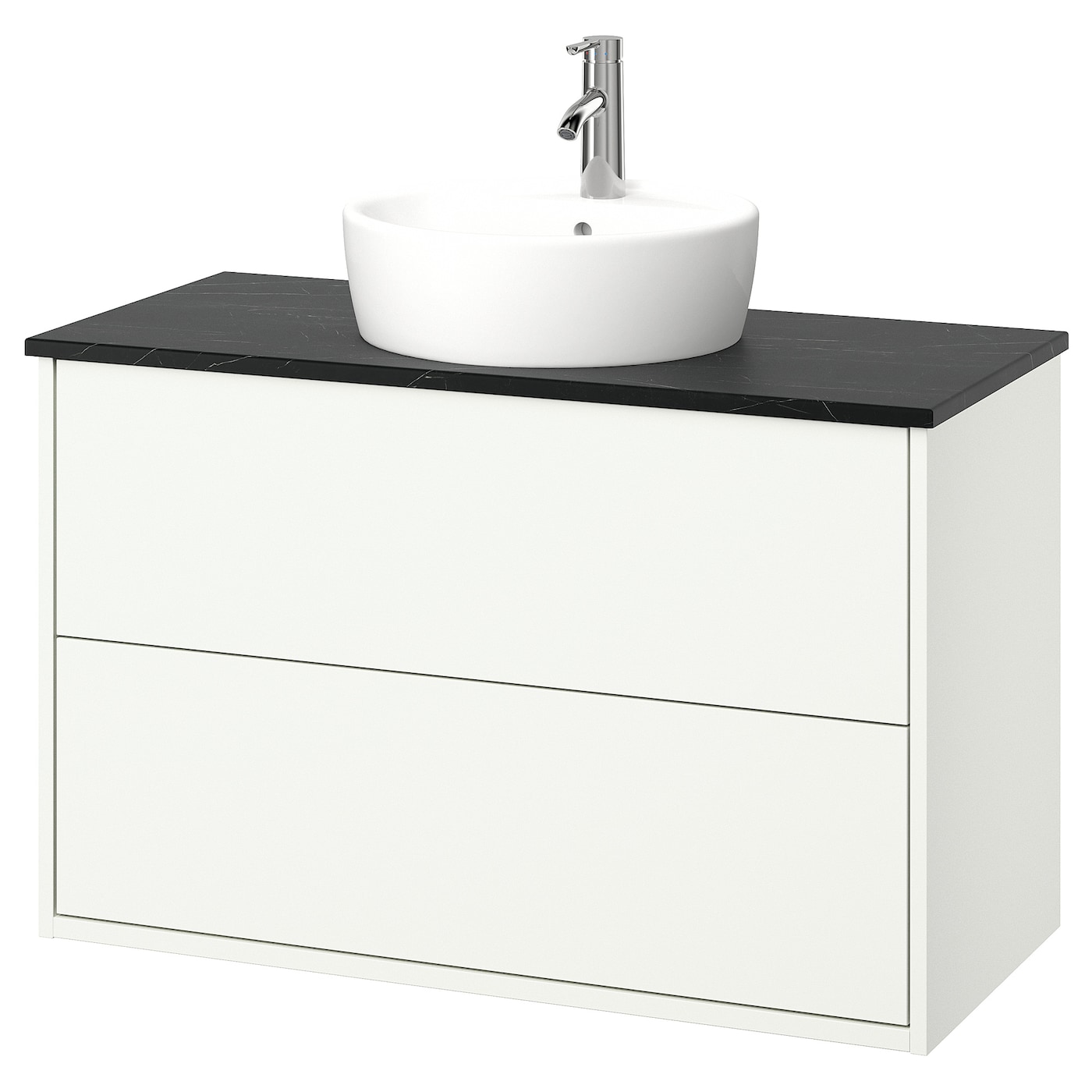 IKEA HAVBÄCK / TÖRNVIKEN szaf umyw z szufladami/umyw/bateria, biały, 102x49x79 cm
