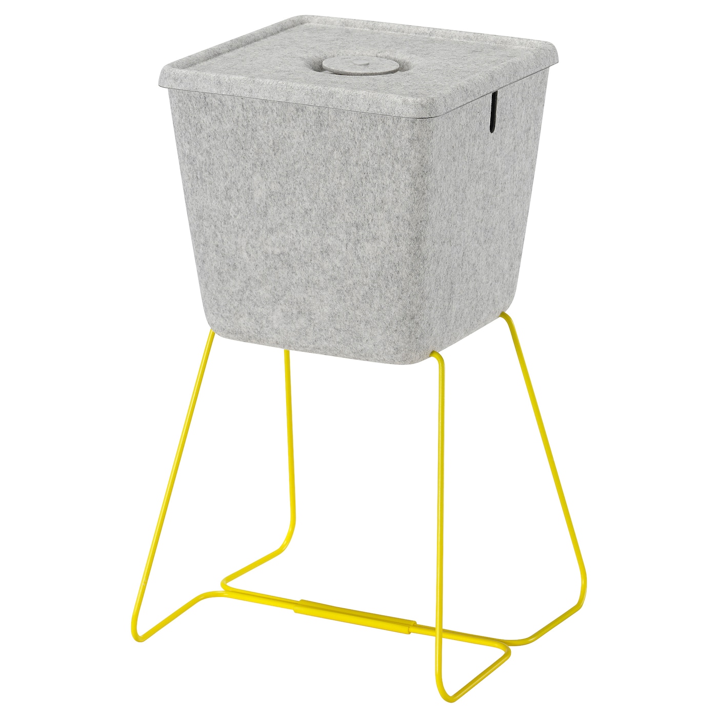 IKEA BRÄNNBOLL kosz, szary/żółty, 30x33x30 cm