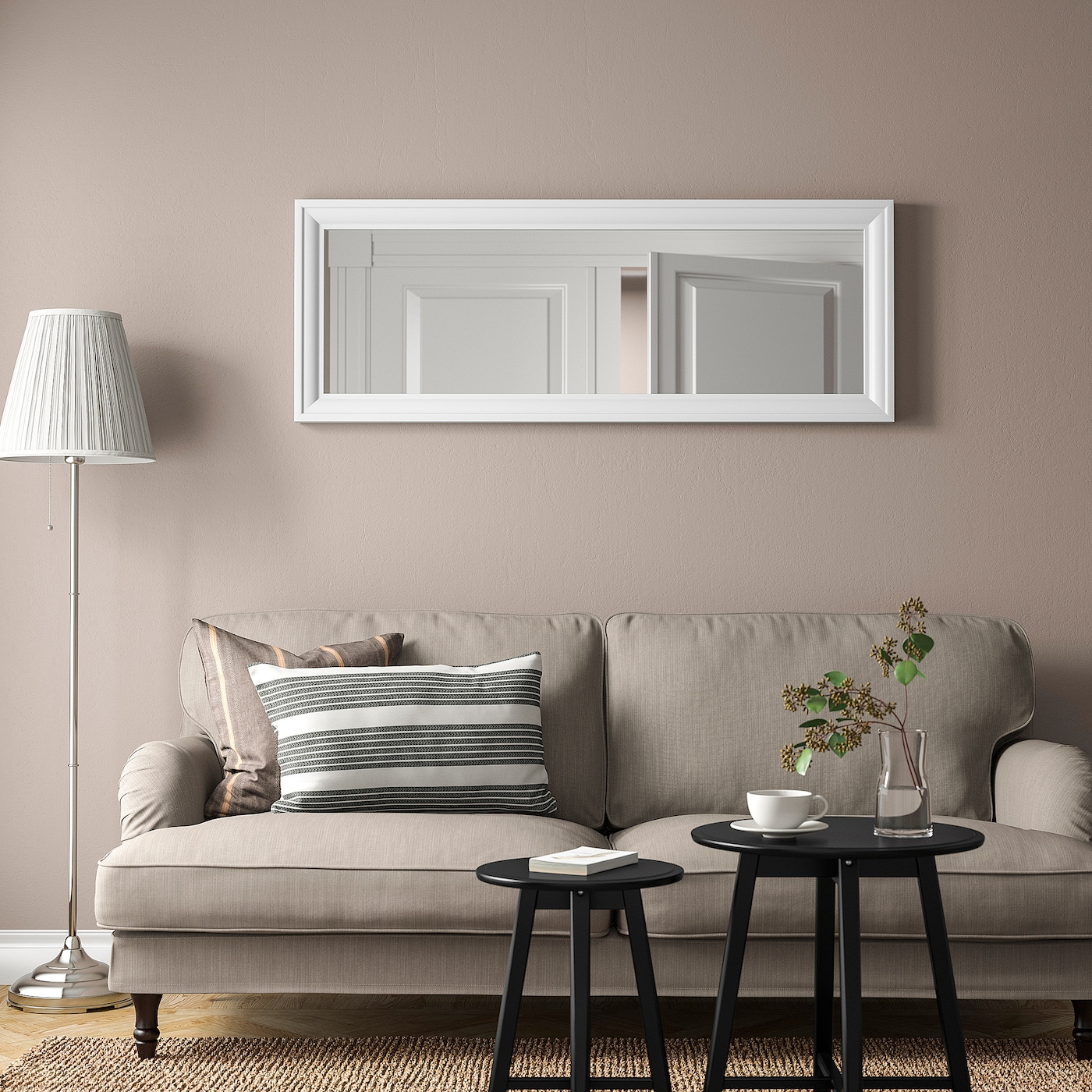 IKEA TOFTBYN lustro, biały, 52x140 cm