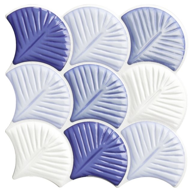 Gres szkliwiony hiszpański Realonda SCALE SHELL blue 30,7x30,7 gat. I