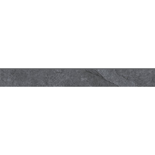 Gres szkliwiony cokół COLOSAL graphite structure mat 7,2x59,8 gat. I