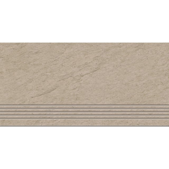 Gres szkliwiony stopnica RUBBLE beige 29,8x59,8 gat. I