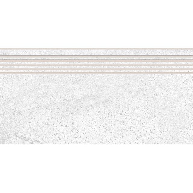 Gres szkliwiony stopnica MOONROW white mat 29,8x59,8 gat. I Cersanit