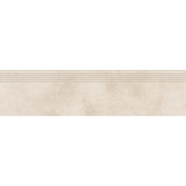 Gres szkliwiony stopnica GENFORD cream mat 29,8x119,8 gat. I Cersanit