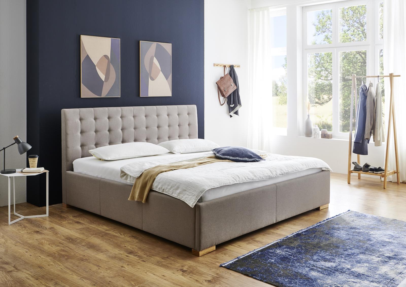 Łóżko tapicerowane Aspen taupe